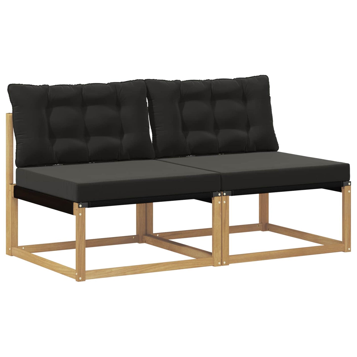 Buiten Midden Sofa Massief Acaciahout en Textilene Wit is nu te koop bij PeponiXL, paradijselijk wonen!