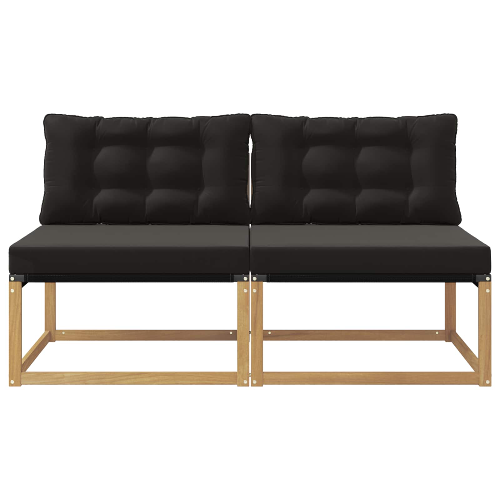 Buiten Midden Sofa Massief Acaciahout en Textilene Wit is nu te koop bij PeponiXL, paradijselijk wonen!