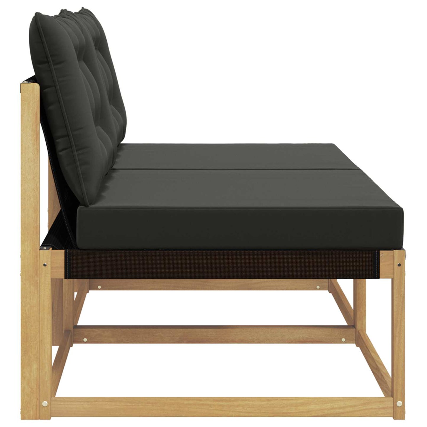 Buiten Midden Sofa Massief Acaciahout en Textilene Wit is nu te koop bij PeponiXL, paradijselijk wonen!