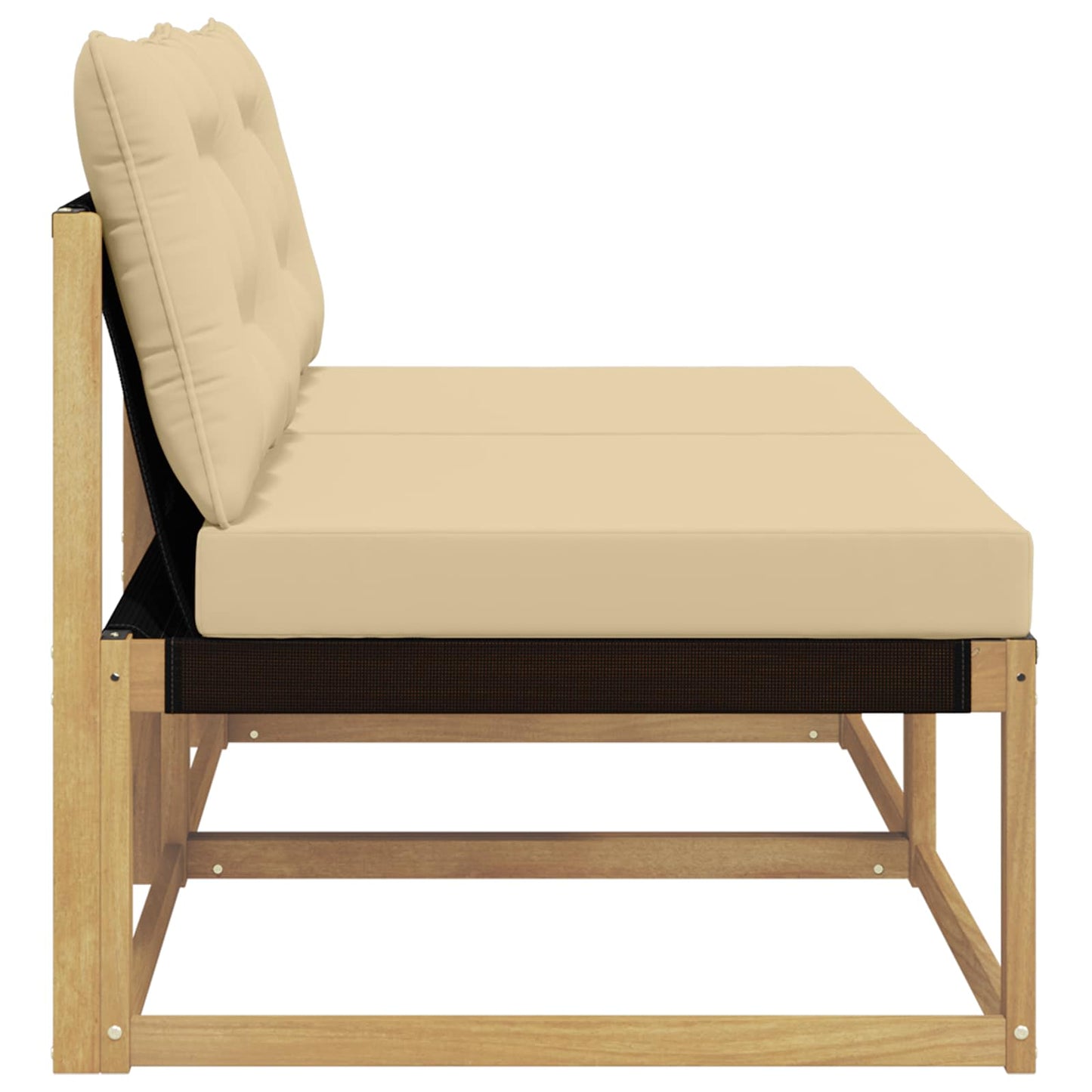 Buiten Midden Sofa Massief Acaciahout en Textilene Wit is nu te koop bij PeponiXL, paradijselijk wonen!
