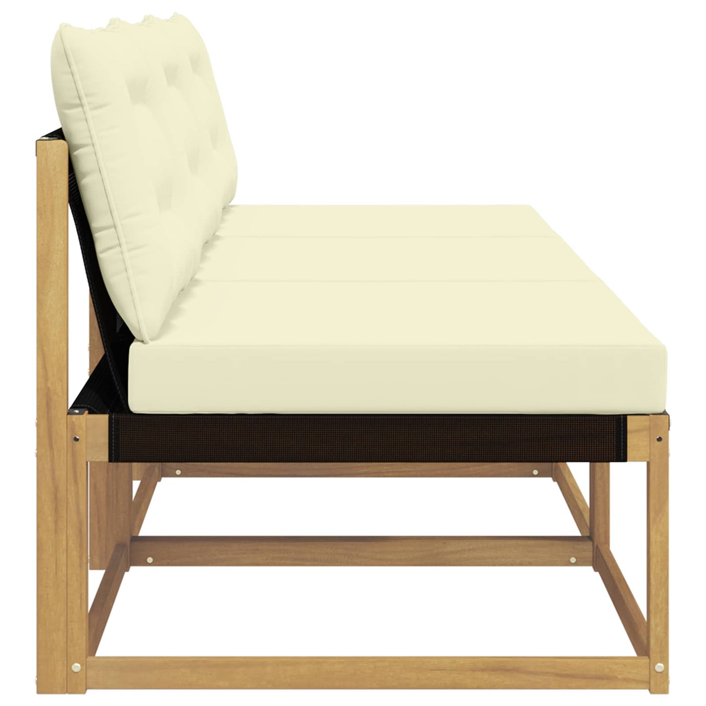 Buiten Midden Sofa Massief Acaciahout en Textilene Wit is nu te koop bij PeponiXL, paradijselijk wonen!