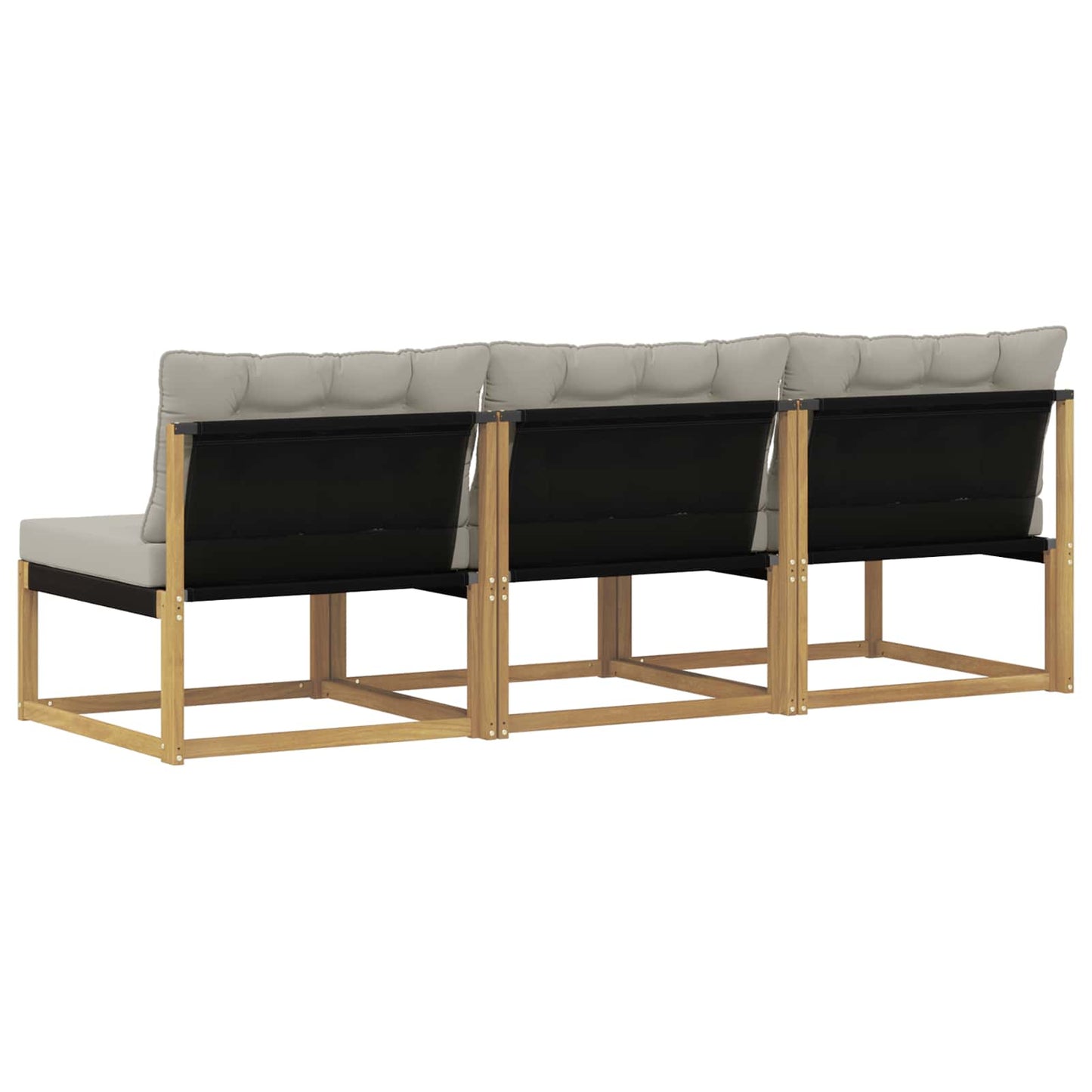 Buiten Midden Sofa Massief Acaciahout en Textilene Wit is nu te koop bij PeponiXL, paradijselijk wonen!