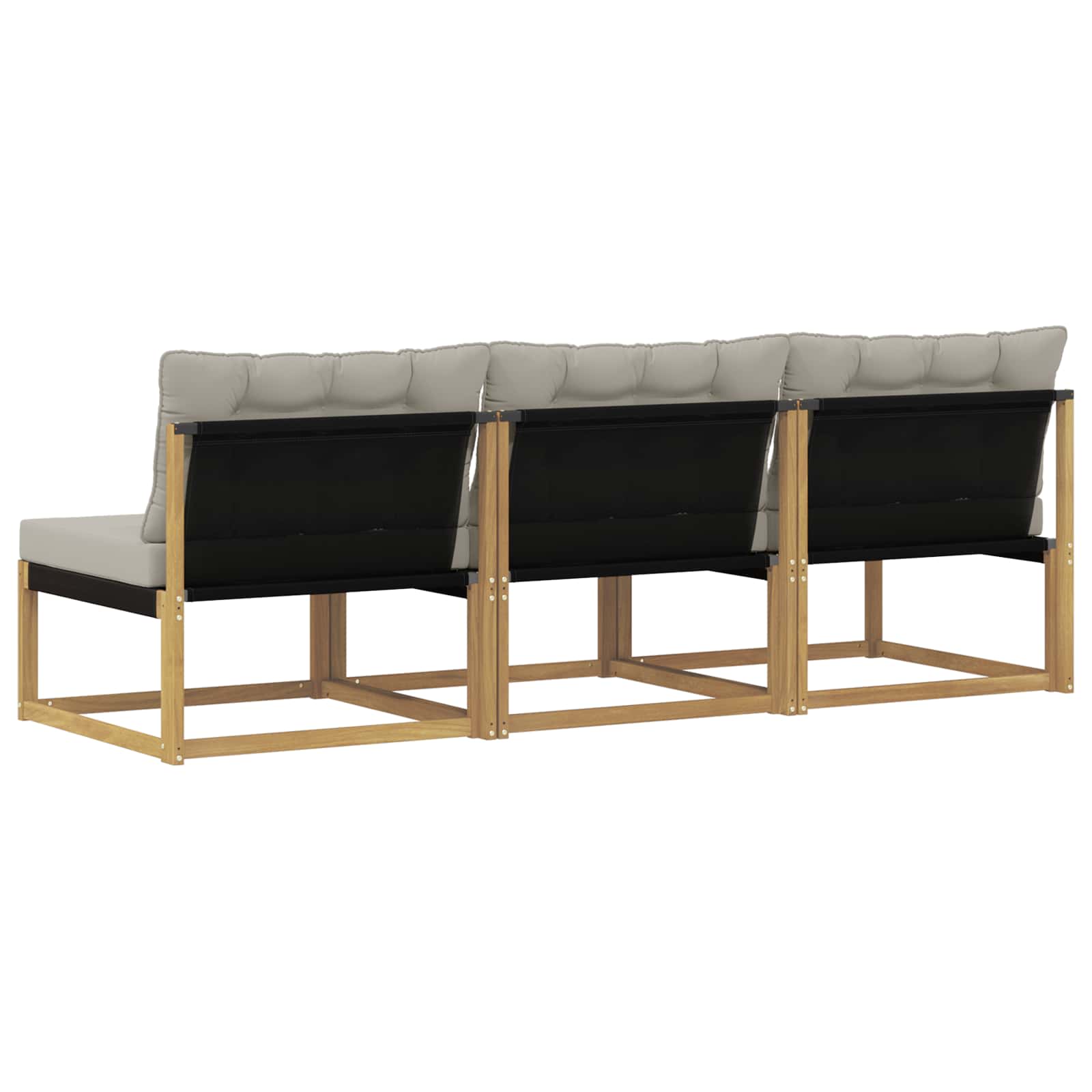Buiten Midden Sofa Massief Acaciahout en Textilene Wit is nu te koop bij PeponiXL, paradijselijk wonen!