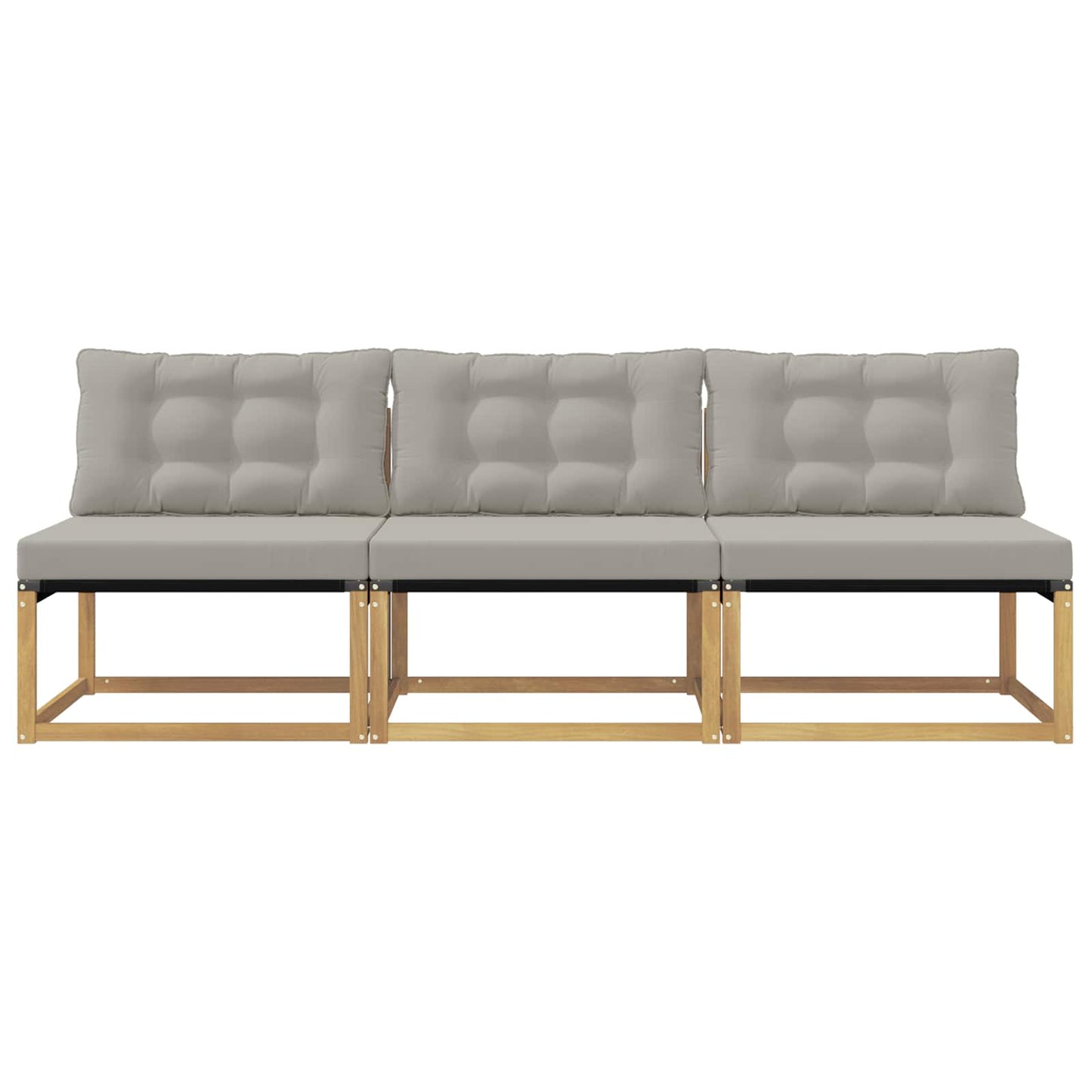 Buiten Midden Sofa Massief Acaciahout en Textilene Wit is nu te koop bij PeponiXL, paradijselijk wonen!