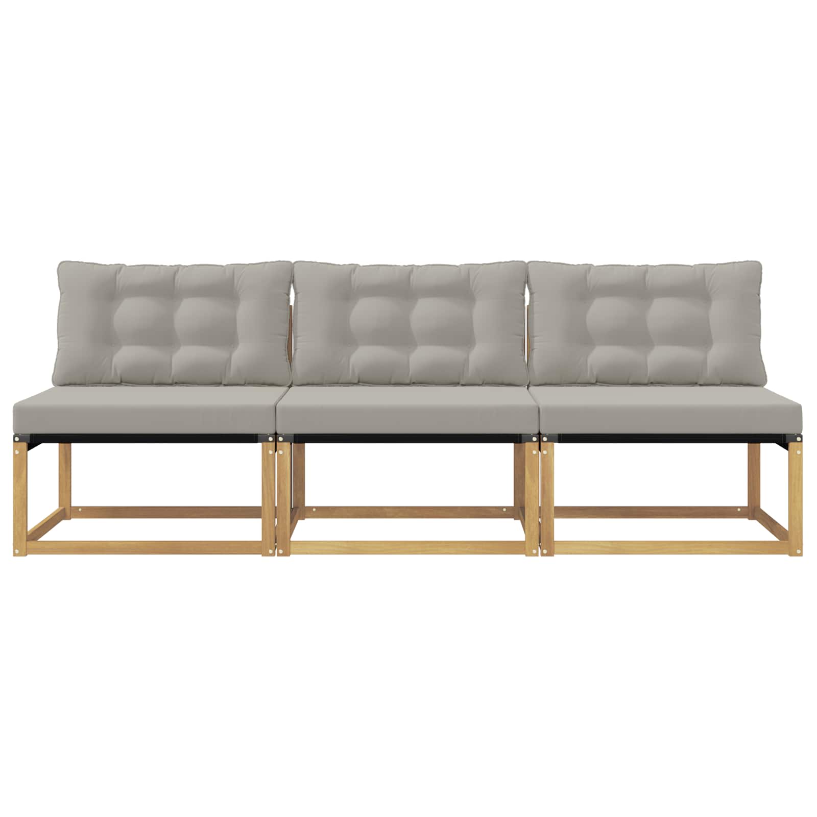 Buiten Midden Sofa Massief Acaciahout en Textilene Wit is nu te koop bij PeponiXL, paradijselijk wonen!