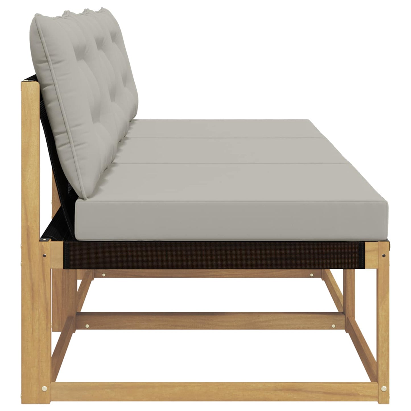 Buiten Midden Sofa Massief Acaciahout en Textilene Wit is nu te koop bij PeponiXL, paradijselijk wonen!