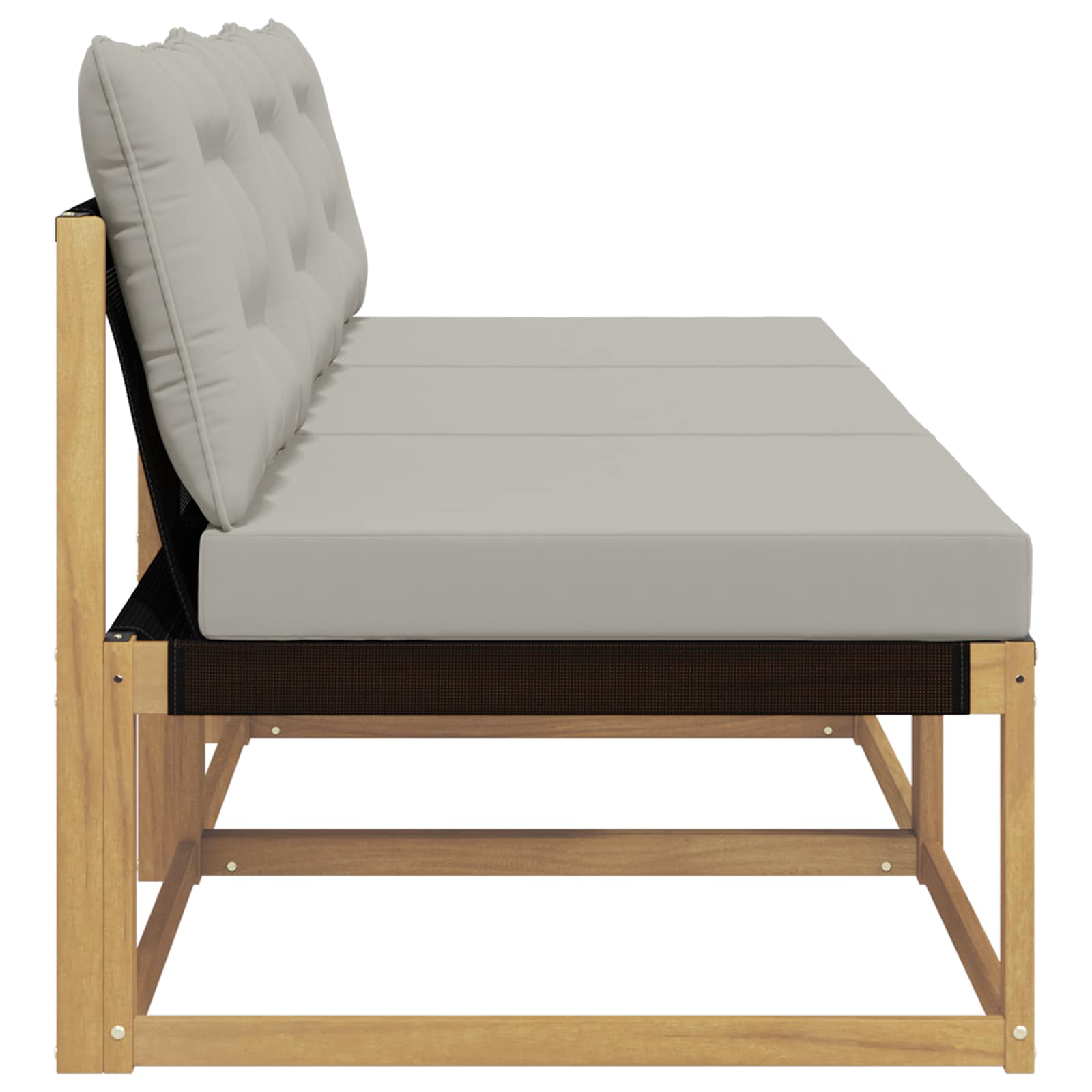 Buiten Midden Sofa Massief Acaciahout en Textilene Wit is nu te koop bij PeponiXL, paradijselijk wonen!