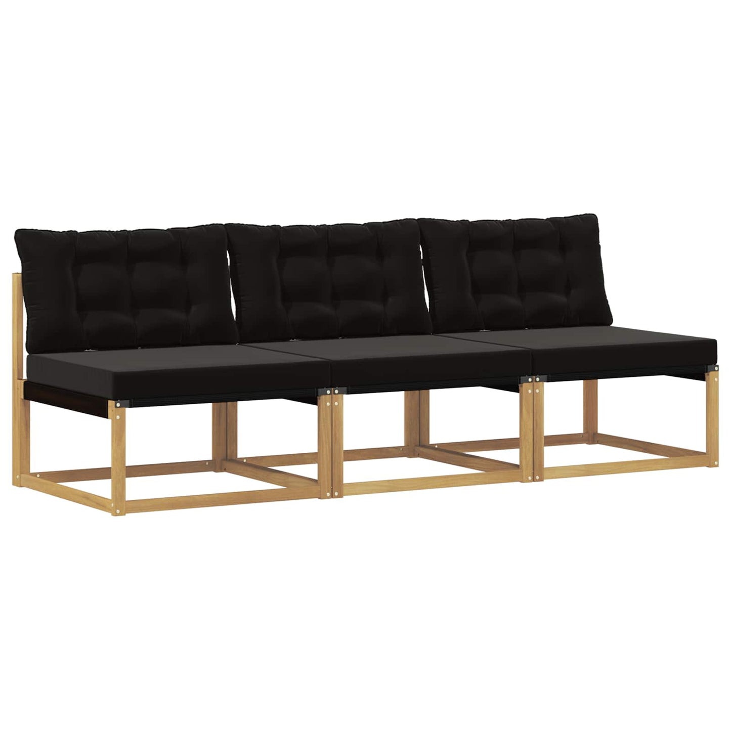 Buiten Midden Sofa Massief Acaciahout en Textilene Wit is nu te koop bij PeponiXL, paradijselijk wonen!