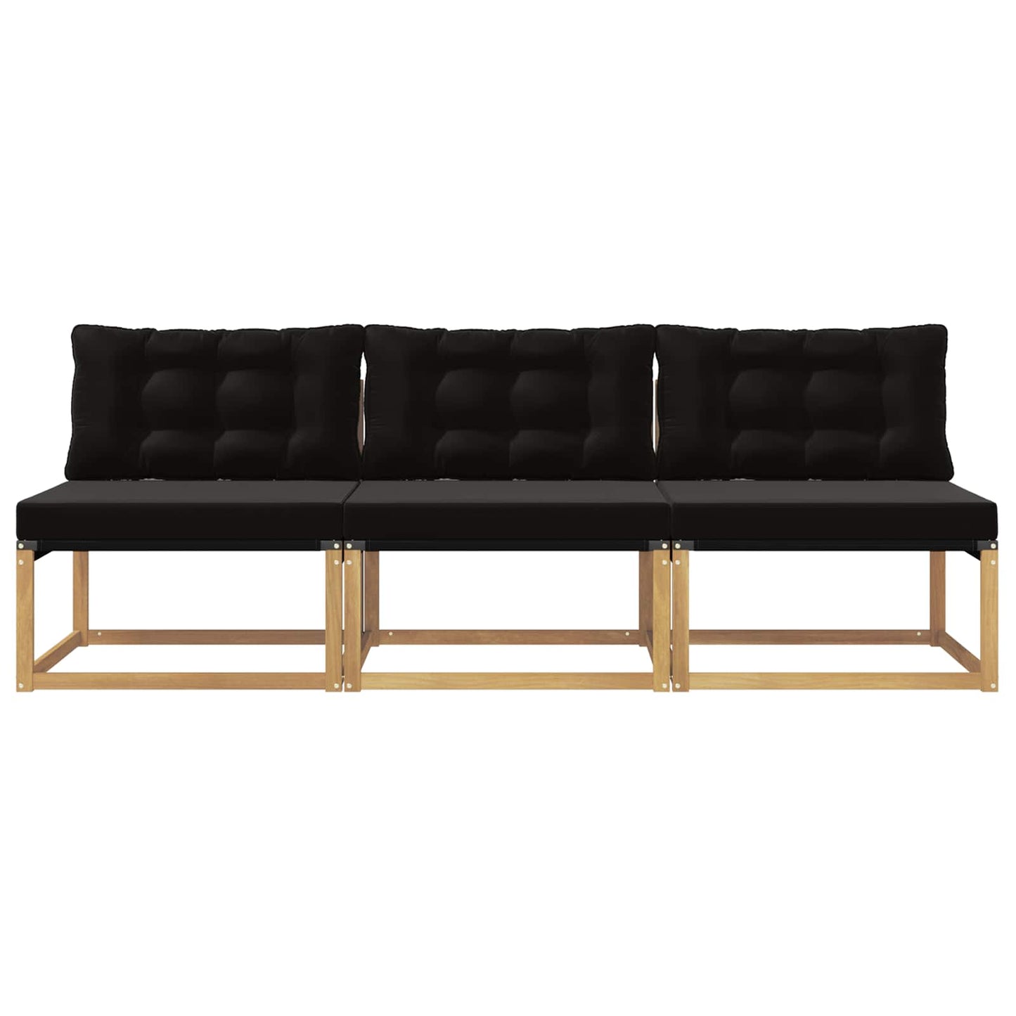 Buiten Midden Sofa Massief Acaciahout en Textilene Wit is nu te koop bij PeponiXL, paradijselijk wonen!