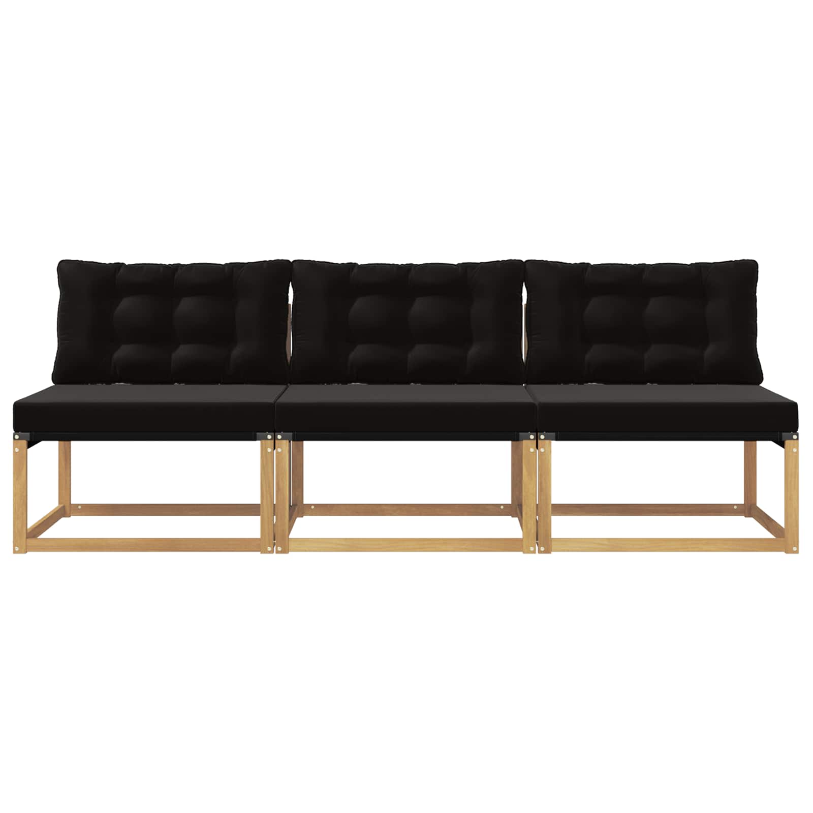 Buiten Midden Sofa Massief Acaciahout en Textilene Wit is nu te koop bij PeponiXL, paradijselijk wonen!