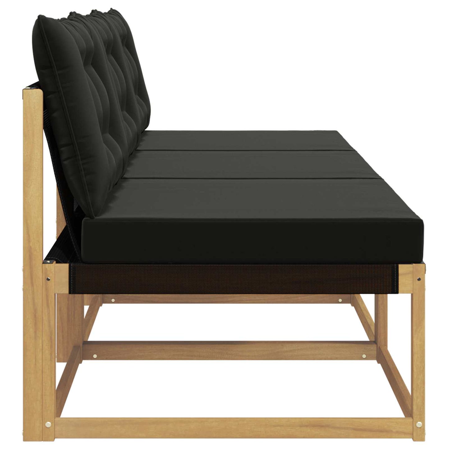 Buiten Midden Sofa Massief Acaciahout en Textilene Wit is nu te koop bij PeponiXL, paradijselijk wonen!