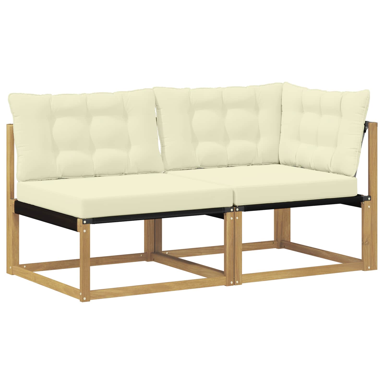 Sectie Sofa Eenheden met kussen Wit 162,5 x 83 x 73 cm is nu te koop bij PeponiXL, paradijselijk wonen!