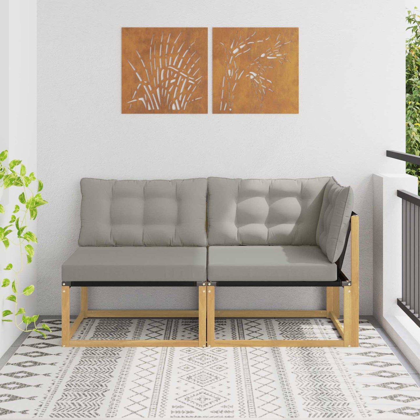 Sectie Sofa Eenheden met kussen Wit 162,5 x 83 x 73 cm is nu te koop bij PeponiXL, paradijselijk wonen!