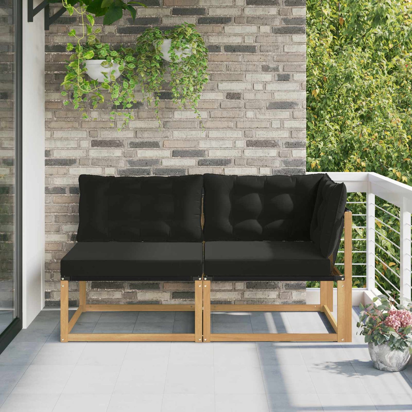 Sectie Sofa Eenheden met kussen Wit 162,5 x 83 x 73 cm is nu te koop bij PeponiXL, paradijselijk wonen!