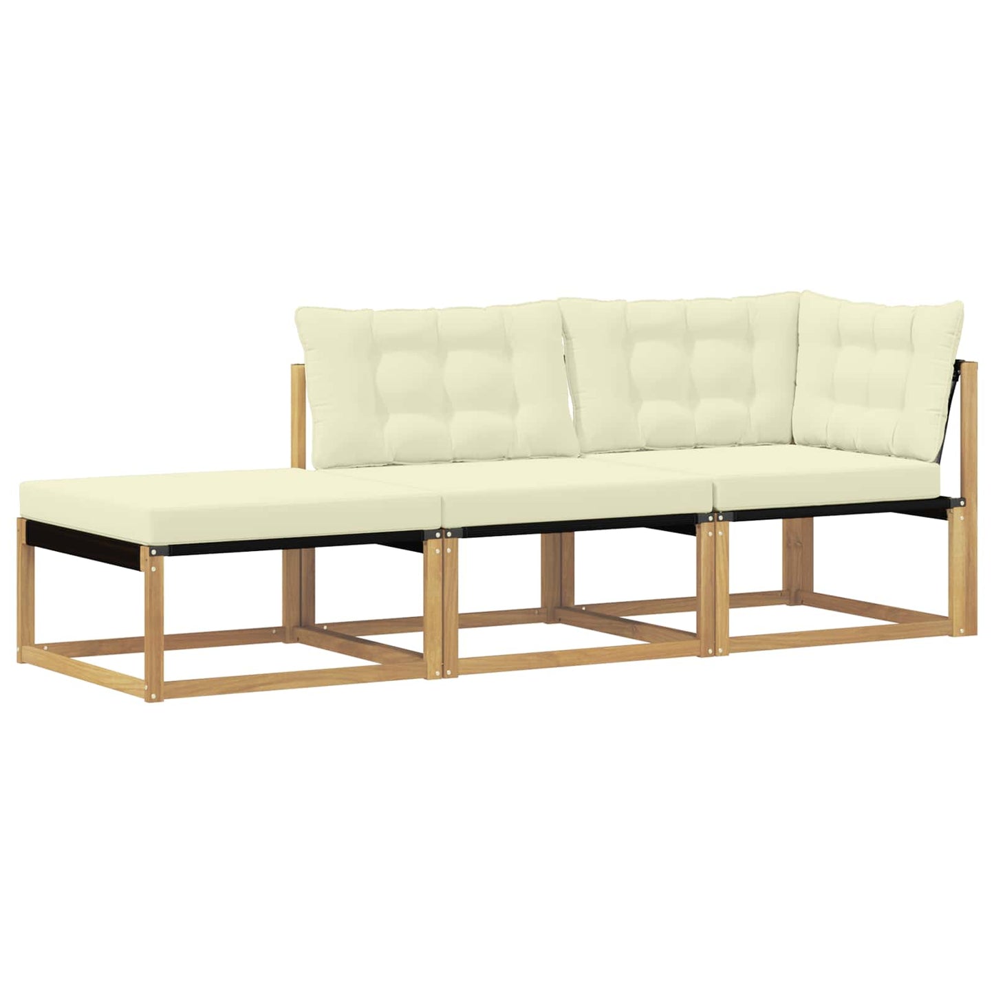 Sectie Sofa Eenheden met kussen Wit 241,5 x 83 x 73 cm is nu te koop bij PeponiXL, paradijselijk wonen!
