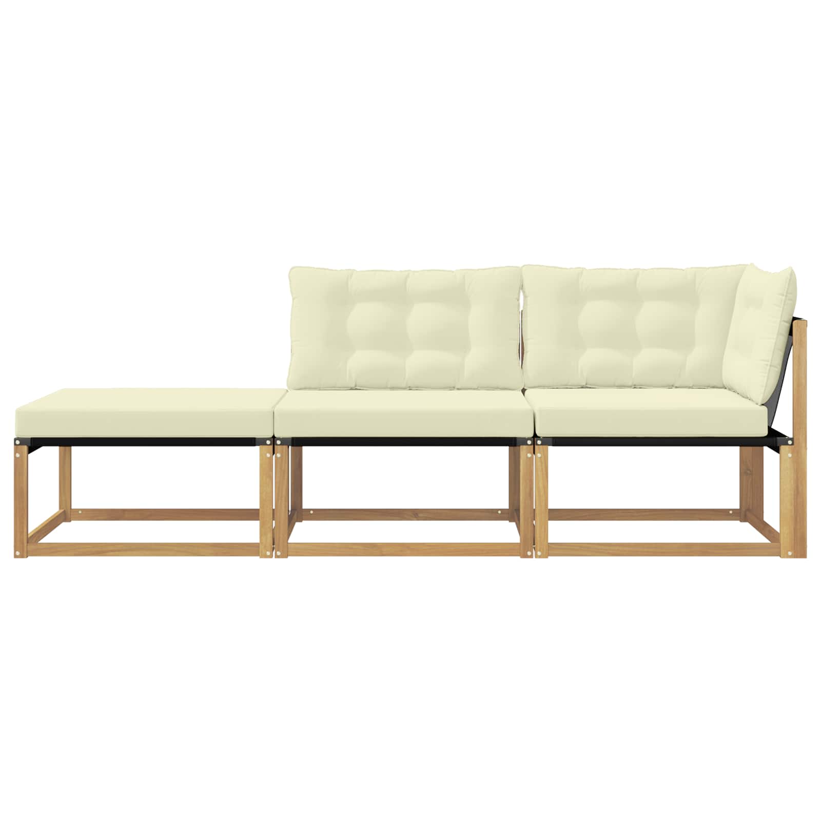 Sectie Sofa Eenheden met kussen Wit 241,5 x 83 x 73 cm is nu te koop bij PeponiXL, paradijselijk wonen!