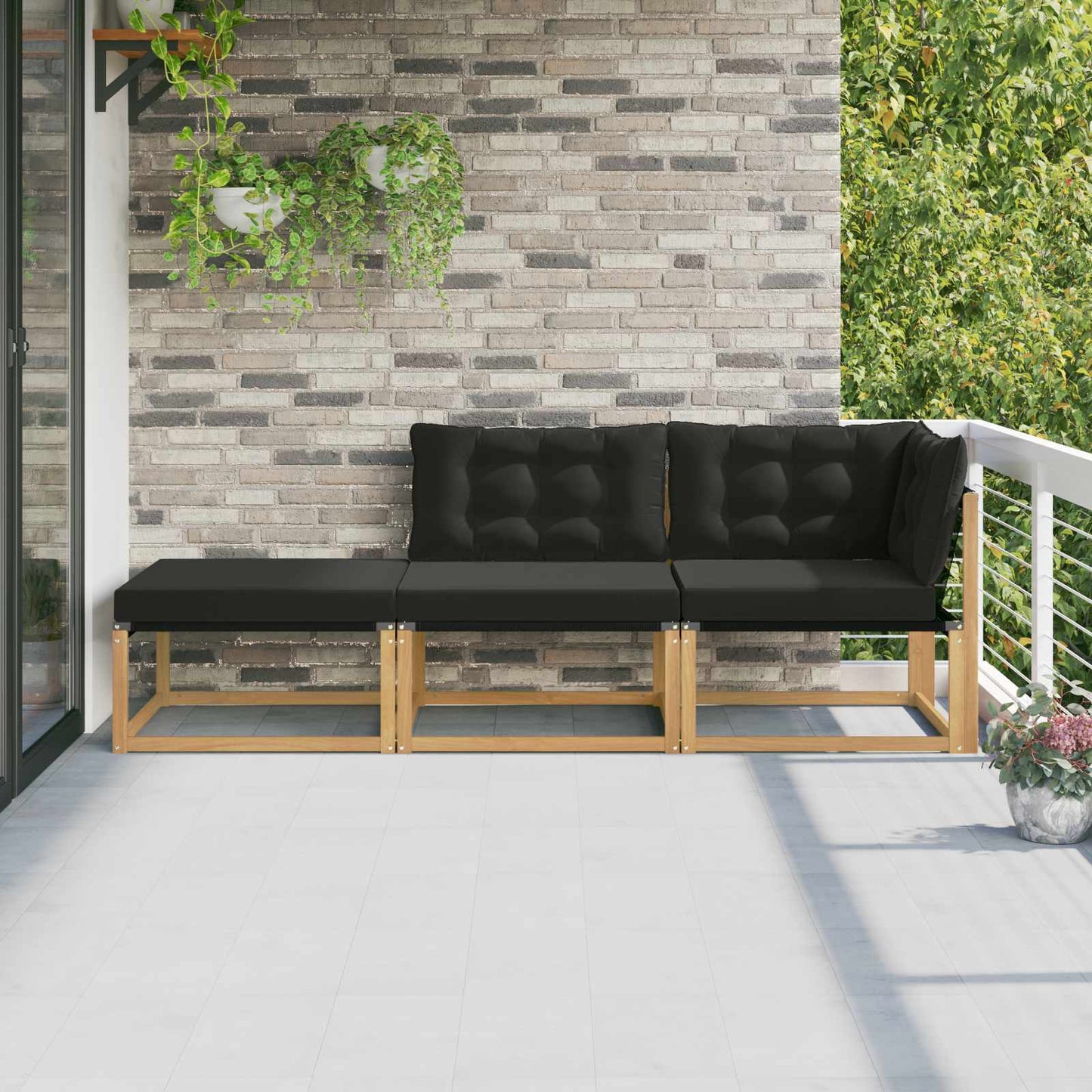 Sectie Sofa Eenheden met kussen Wit 241,5 x 83 x 73 cm is nu te koop bij PeponiXL, paradijselijk wonen!