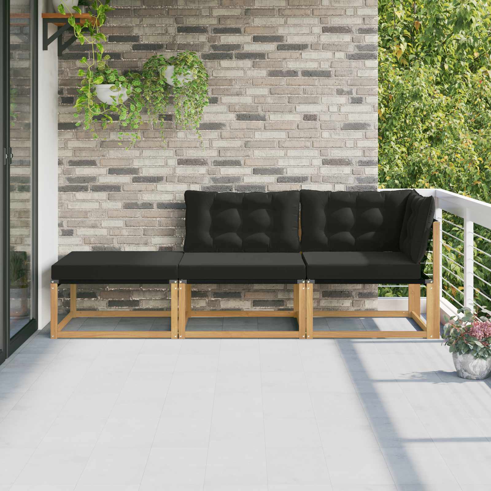 Sectie Sofa Eenheden met kussen Wit 241,5 x 83 x 73 cm is nu te koop bij PeponiXL, paradijselijk wonen!