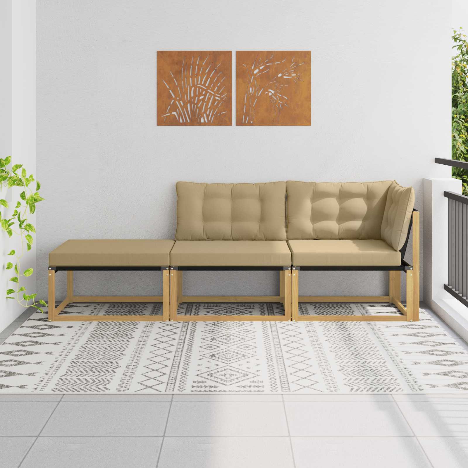Sectie Sofa Eenheden met kussen Wit 241,5 x 83 x 73 cm is nu te koop bij PeponiXL, paradijselijk wonen!