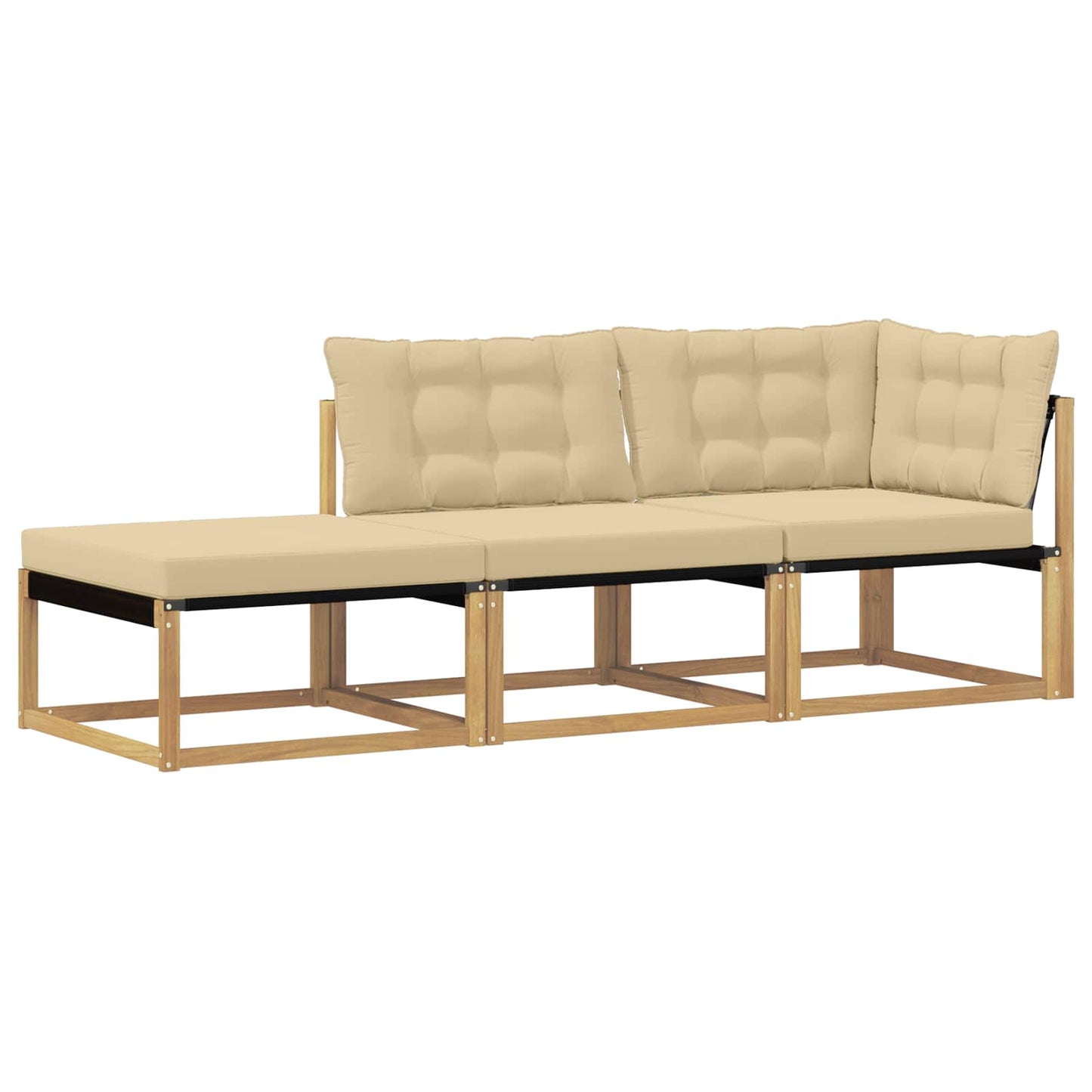 Sectie Sofa Eenheden met kussen Wit 241,5 x 83 x 73 cm is nu te koop bij PeponiXL, paradijselijk wonen!