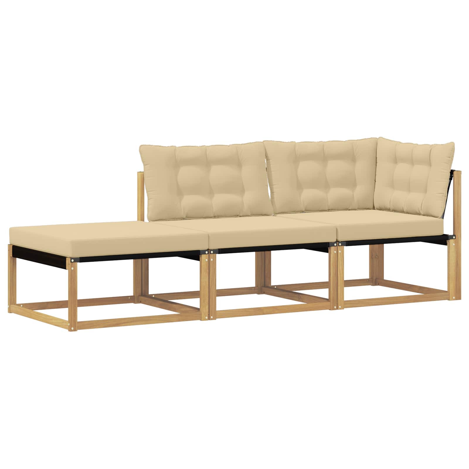 Sectie Sofa Eenheden met kussen Wit 241,5 x 83 x 73 cm is nu te koop bij PeponiXL, paradijselijk wonen!