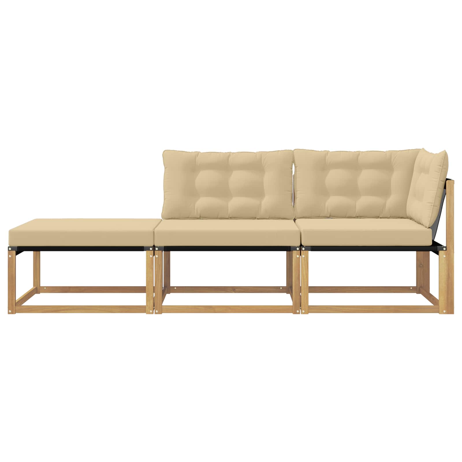 Sectie Sofa Eenheden met kussen Wit 241,5 x 83 x 73 cm is nu te koop bij PeponiXL, paradijselijk wonen!