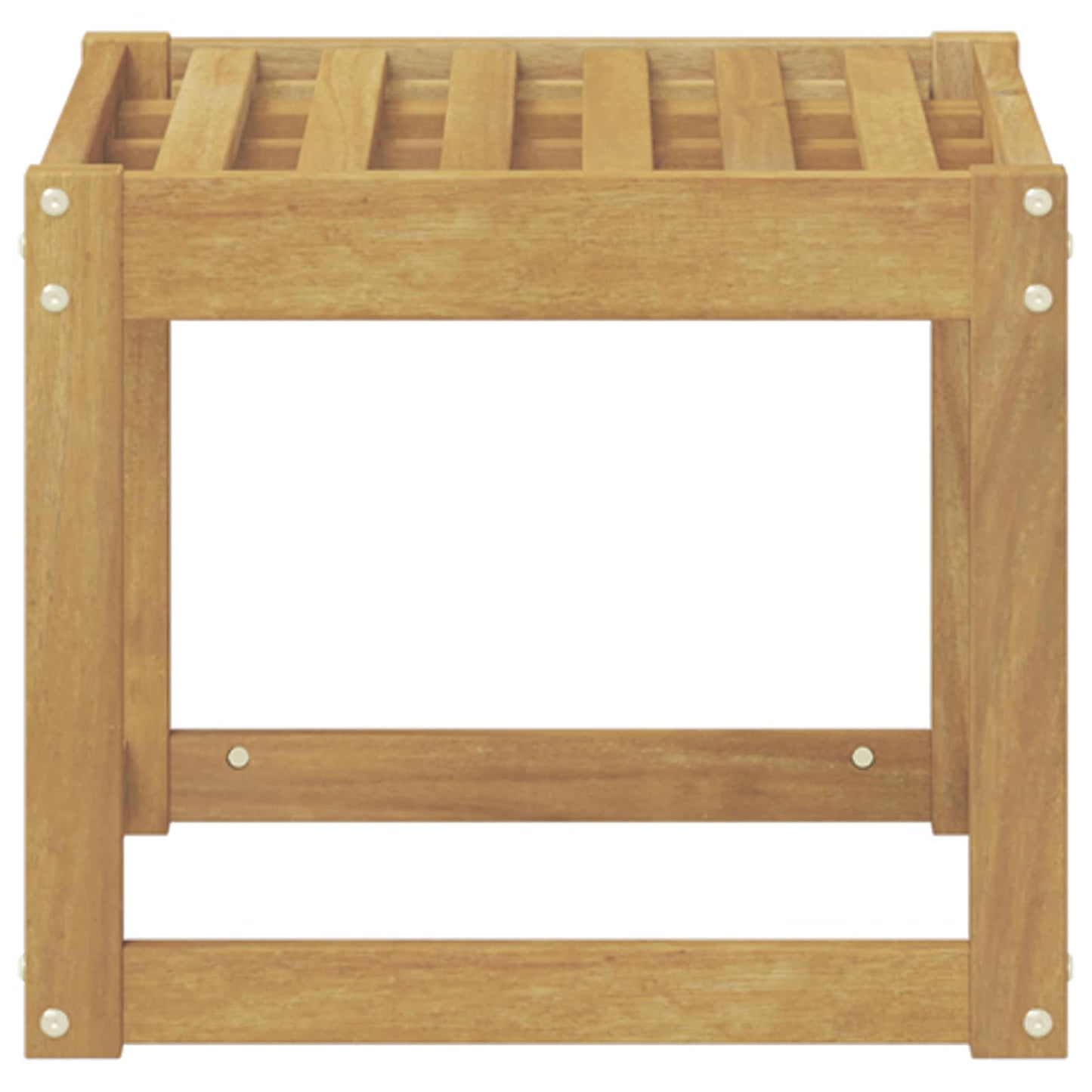 Buitenstoolbank Wit 43 x 43 x 37 cm Massief Acaciahout is nu te koop bij PeponiXL, paradijselijk wonen!