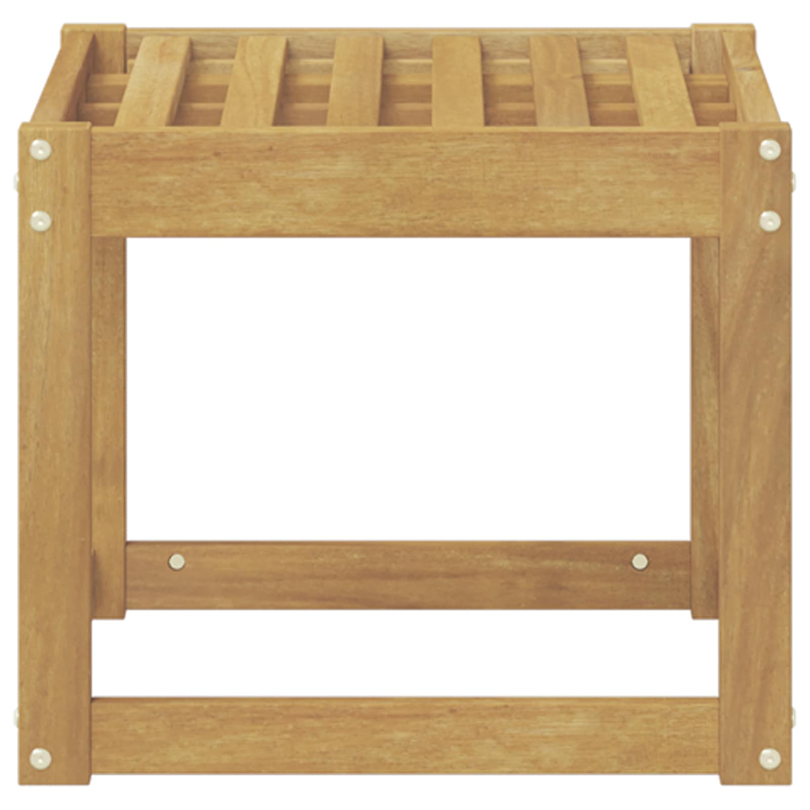 Buitenstoolbank Wit 43 x 43 x 37 cm Massief Acaciahout is nu te koop bij PeponiXL, paradijselijk wonen!