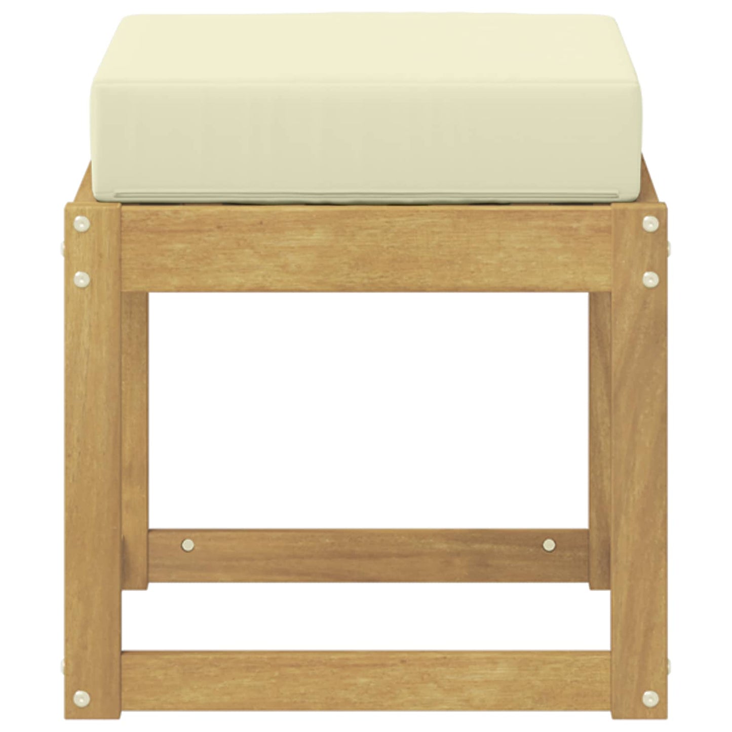 Buitenstoolbank Wit 43 x 43 x 45 cm Massief Acaciahout is nu te koop bij PeponiXL, paradijselijk wonen!