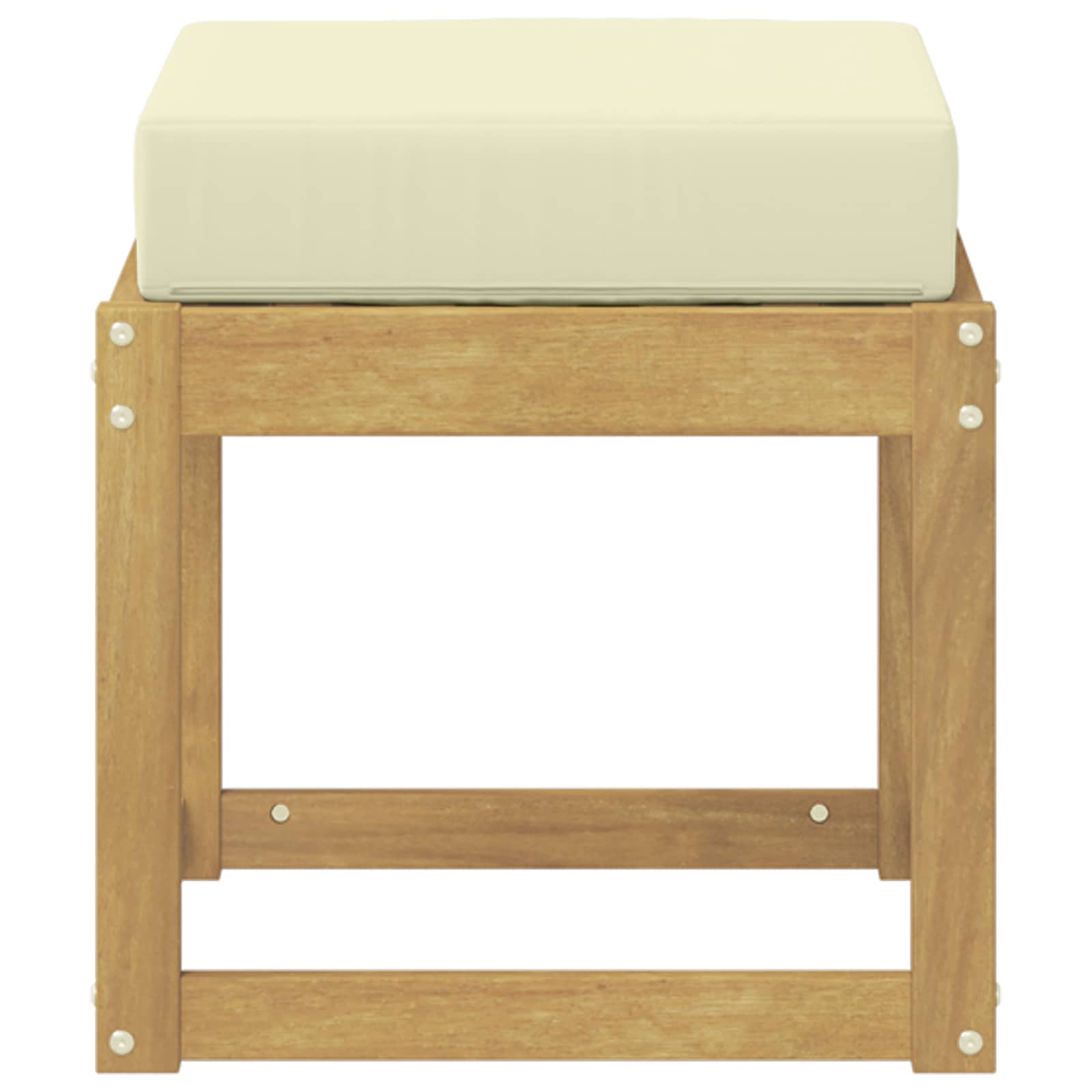 Buitenstoolbank Wit 43 x 43 x 45 cm Massief Acaciahout is nu te koop bij PeponiXL, paradijselijk wonen!
