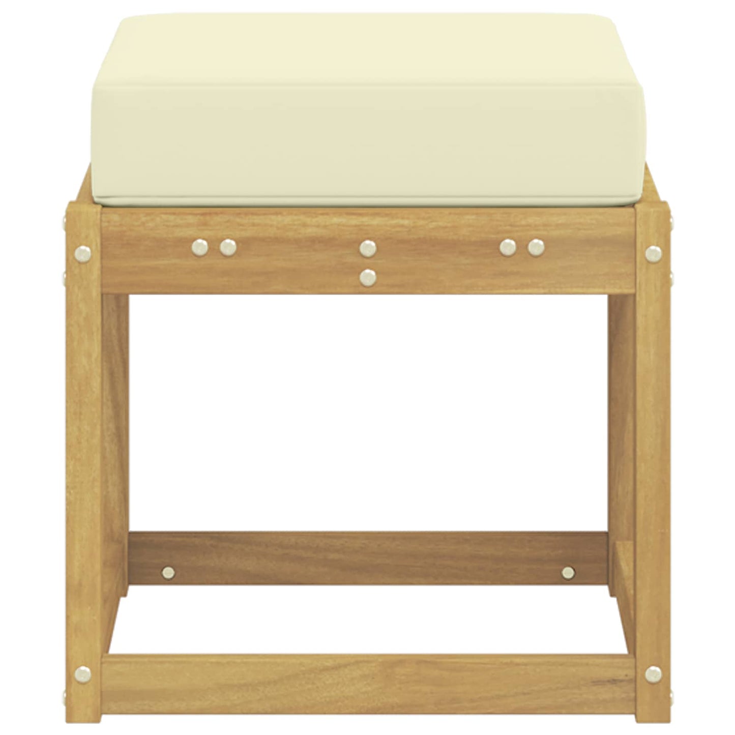 Buitenstoolbank Wit 43 x 43 x 45 cm Massief Acaciahout is nu te koop bij PeponiXL, paradijselijk wonen!