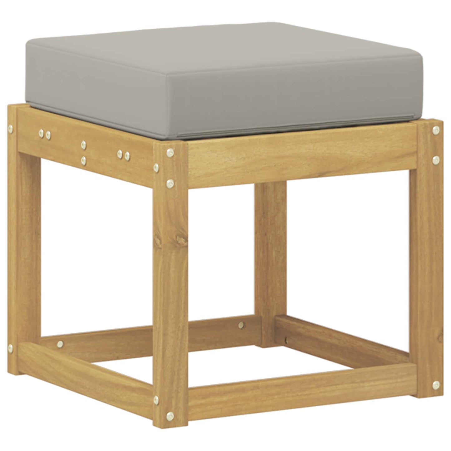 Buitenstoolbank Wit 43 x 43 x 45 cm Massief Acaciahout is nu te koop bij PeponiXL, paradijselijk wonen!