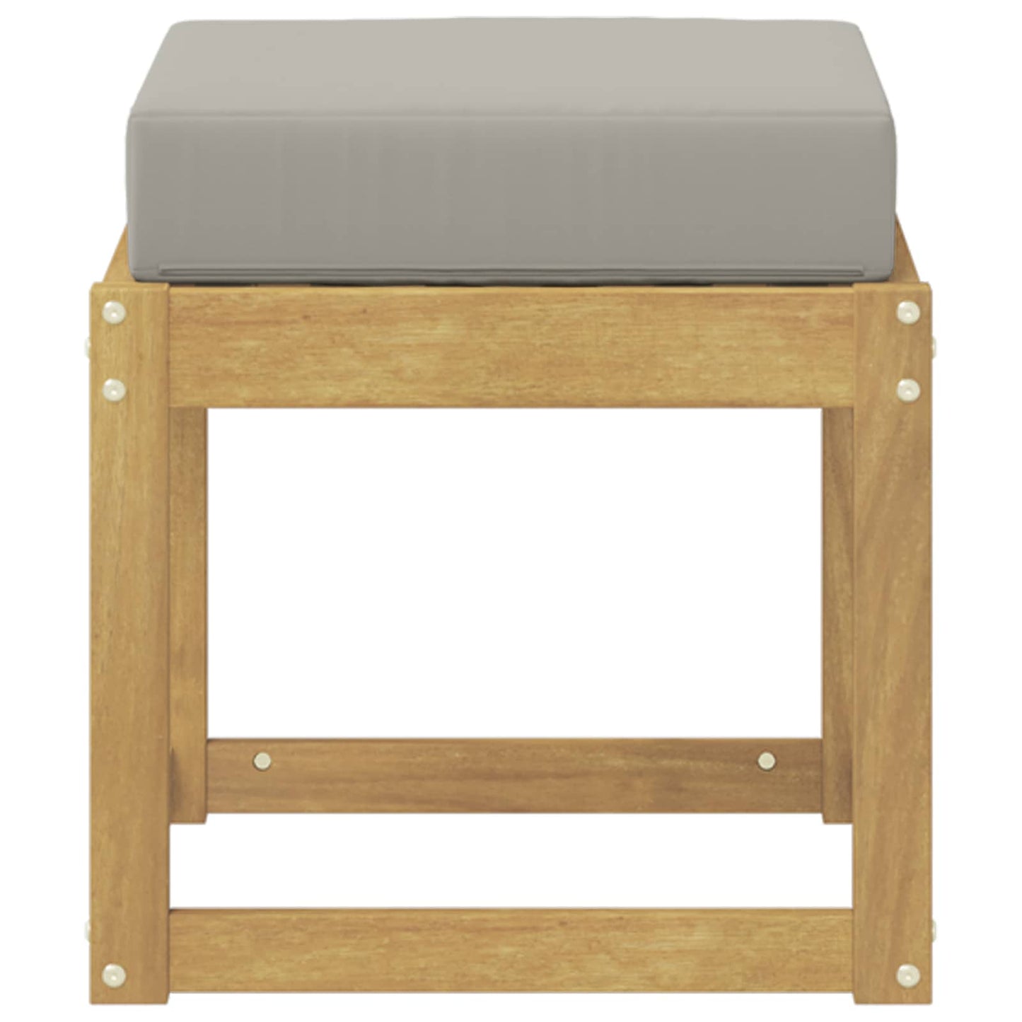 Buitenstoolbank Wit 43 x 43 x 45 cm Massief Acaciahout is nu te koop bij PeponiXL, paradijselijk wonen!
