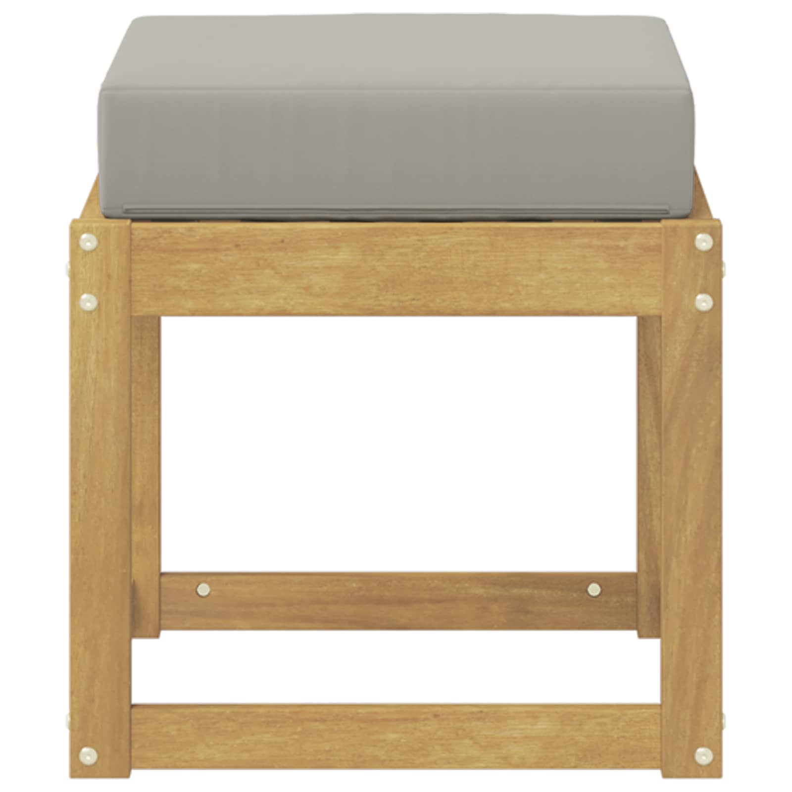 Buitenstoolbank Wit 43 x 43 x 45 cm Massief Acaciahout is nu te koop bij PeponiXL, paradijselijk wonen!