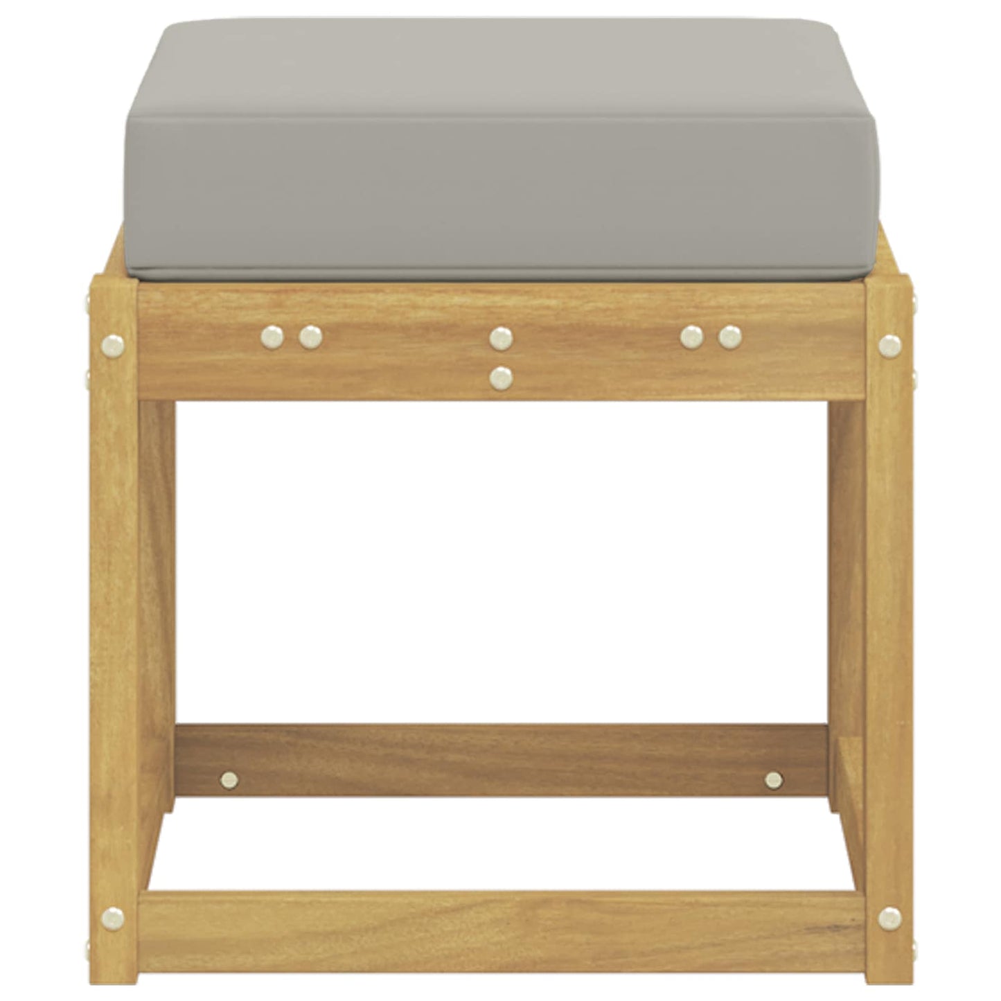 Buitenstoolbank Wit 43 x 43 x 45 cm Massief Acaciahout is nu te koop bij PeponiXL, paradijselijk wonen!