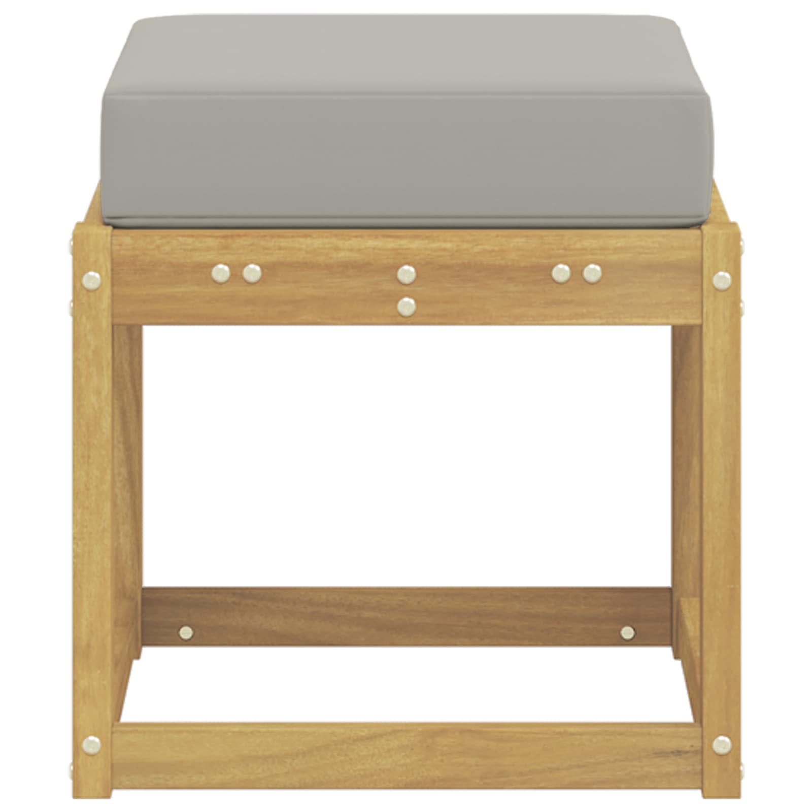 Buitenstoolbank Wit 43 x 43 x 45 cm Massief Acaciahout is nu te koop bij PeponiXL, paradijselijk wonen!