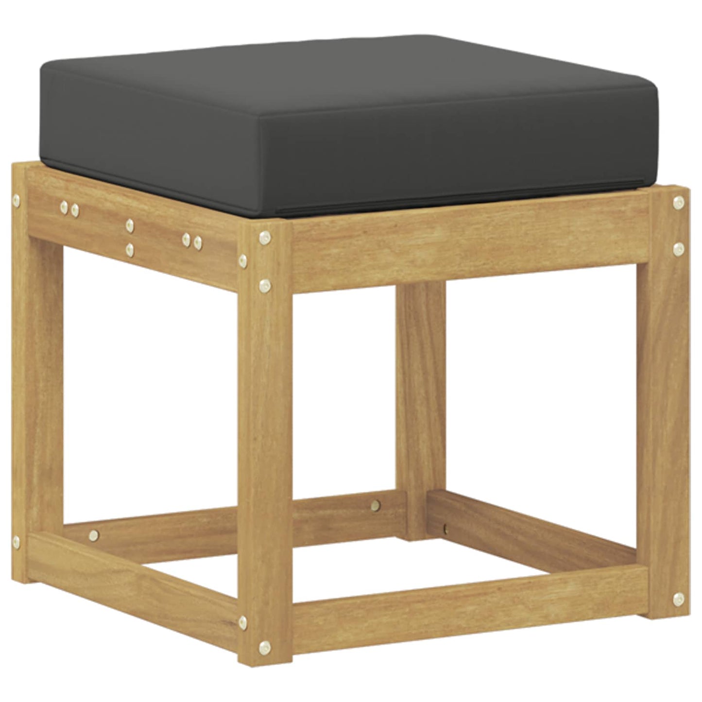 Buitenstoolbank Wit 43 x 43 x 45 cm Massief Acaciahout is nu te koop bij PeponiXL, paradijselijk wonen!