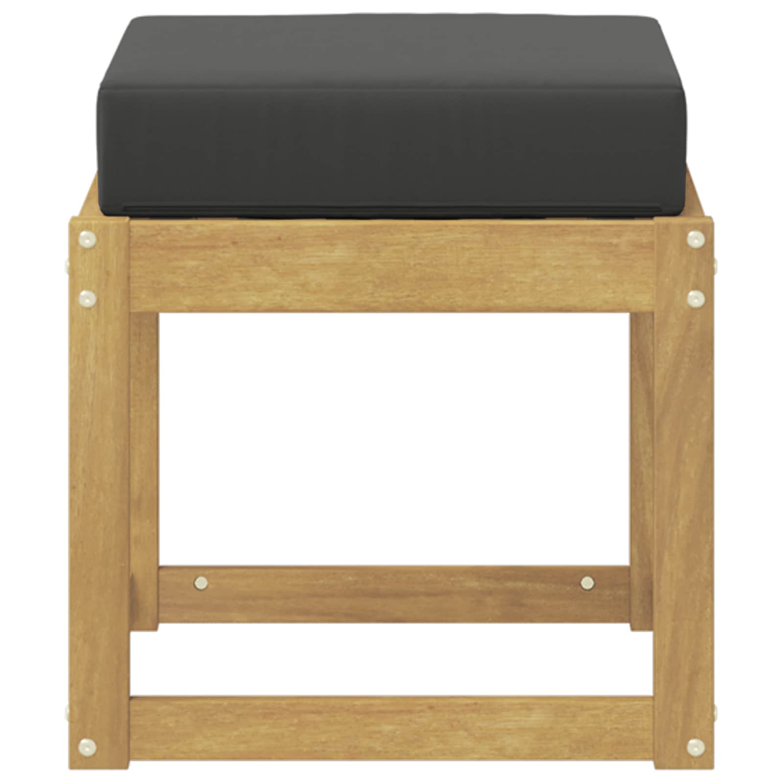 Buitenstoolbank Wit 43 x 43 x 45 cm Massief Acaciahout is nu te koop bij PeponiXL, paradijselijk wonen!