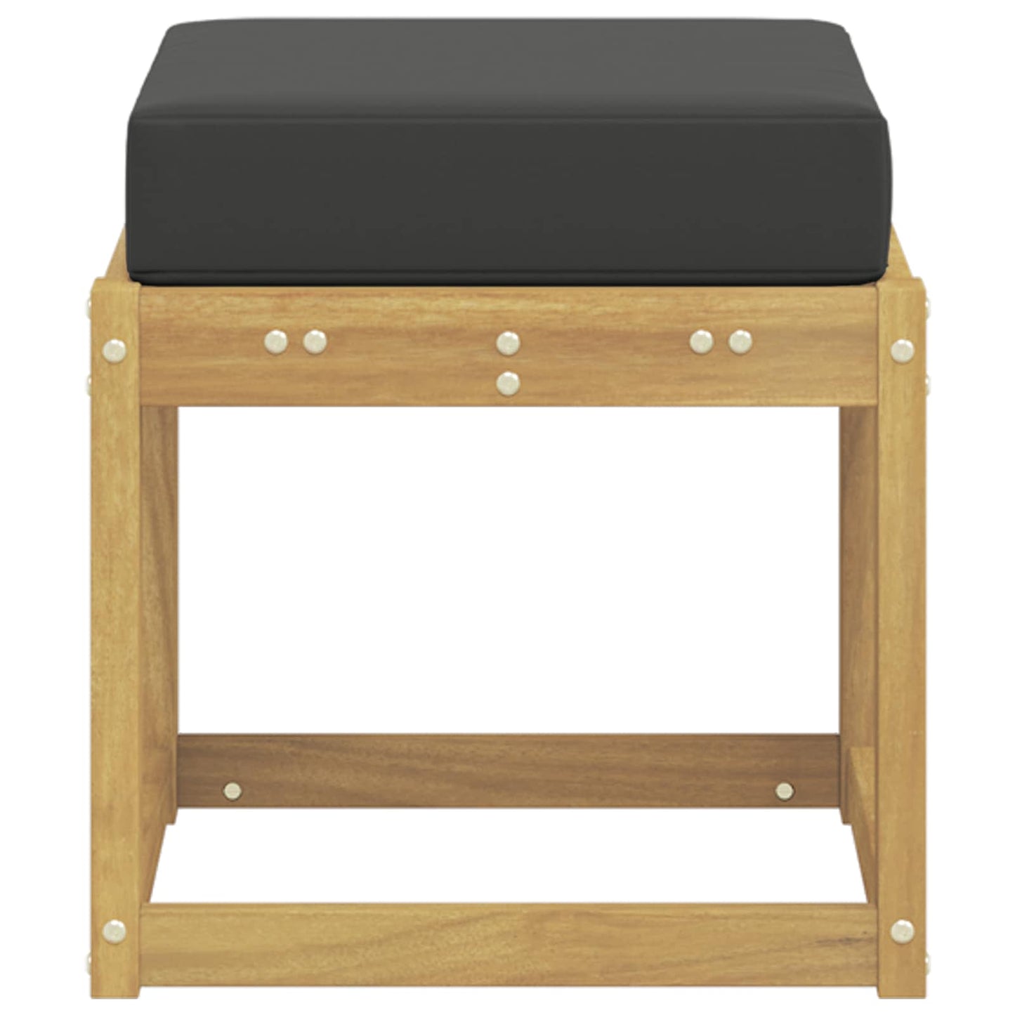 Buitenstoolbank Wit 43 x 43 x 45 cm Massief Acaciahout is nu te koop bij PeponiXL, paradijselijk wonen!