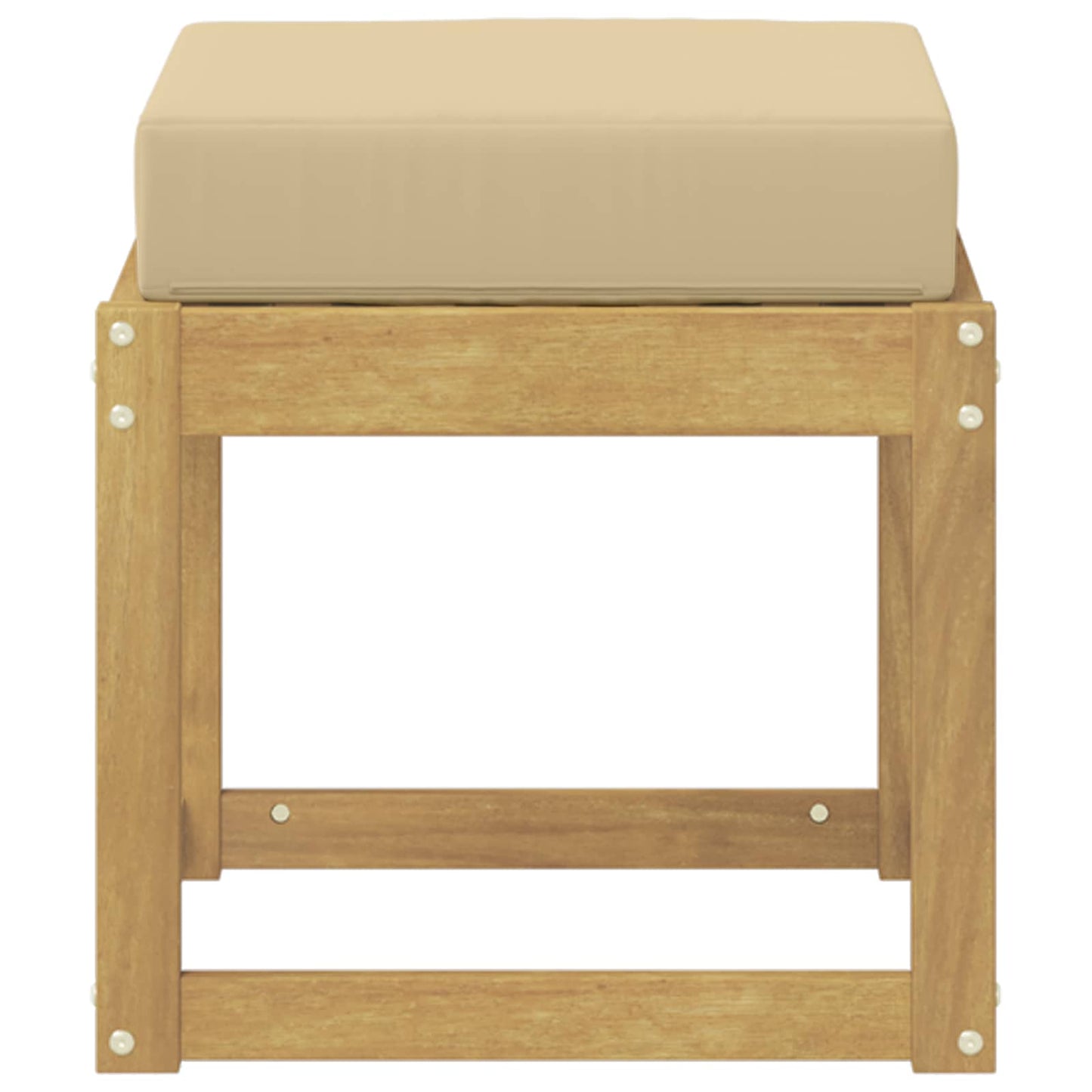 Buitenstoolbank Wit 43 x 43 x 45 cm Massief Acaciahout is nu te koop bij PeponiXL, paradijselijk wonen!