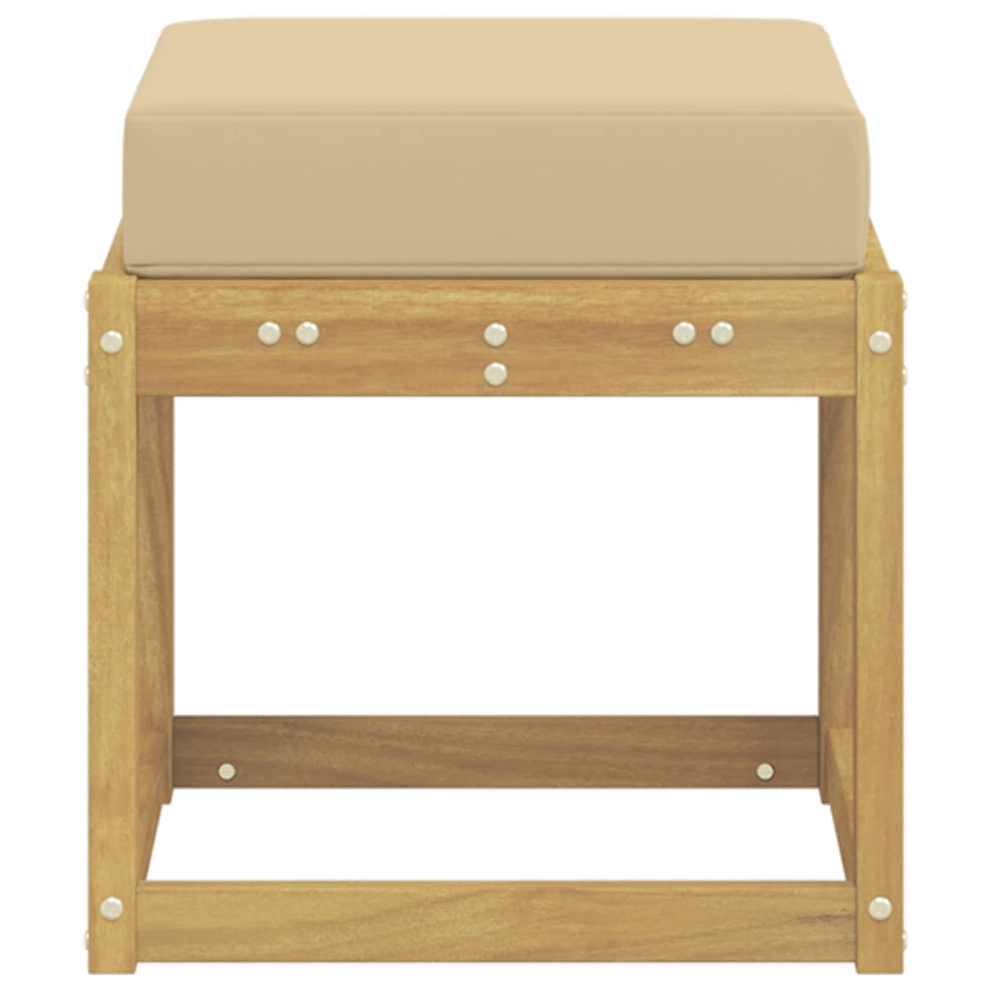 Buitenstoolbank Wit 43 x 43 x 45 cm Massief Acaciahout is nu te koop bij PeponiXL, paradijselijk wonen!