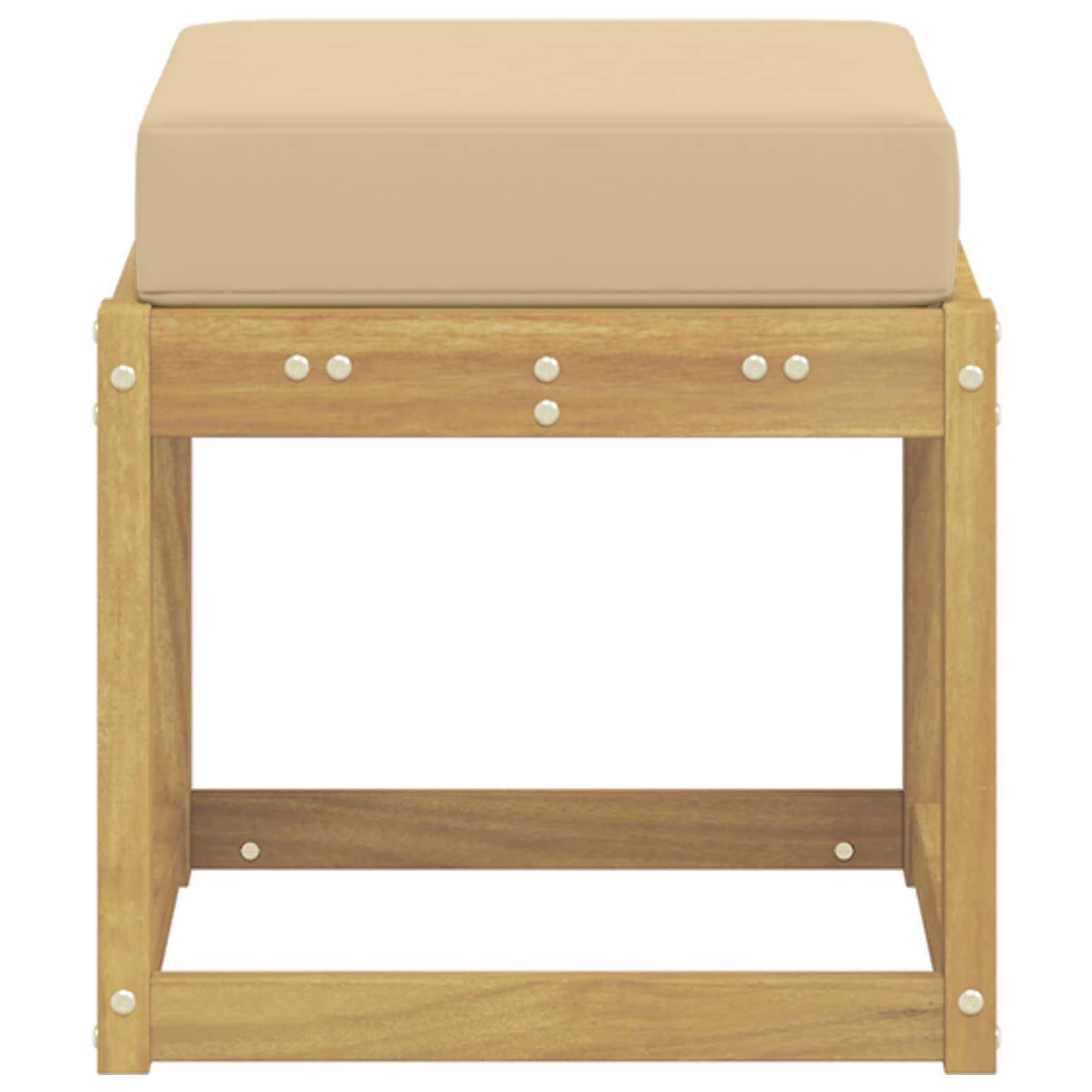 Buitenstoolbank Wit 43 x 43 x 45 cm Massief Acaciahout is nu te koop bij PeponiXL, paradijselijk wonen!