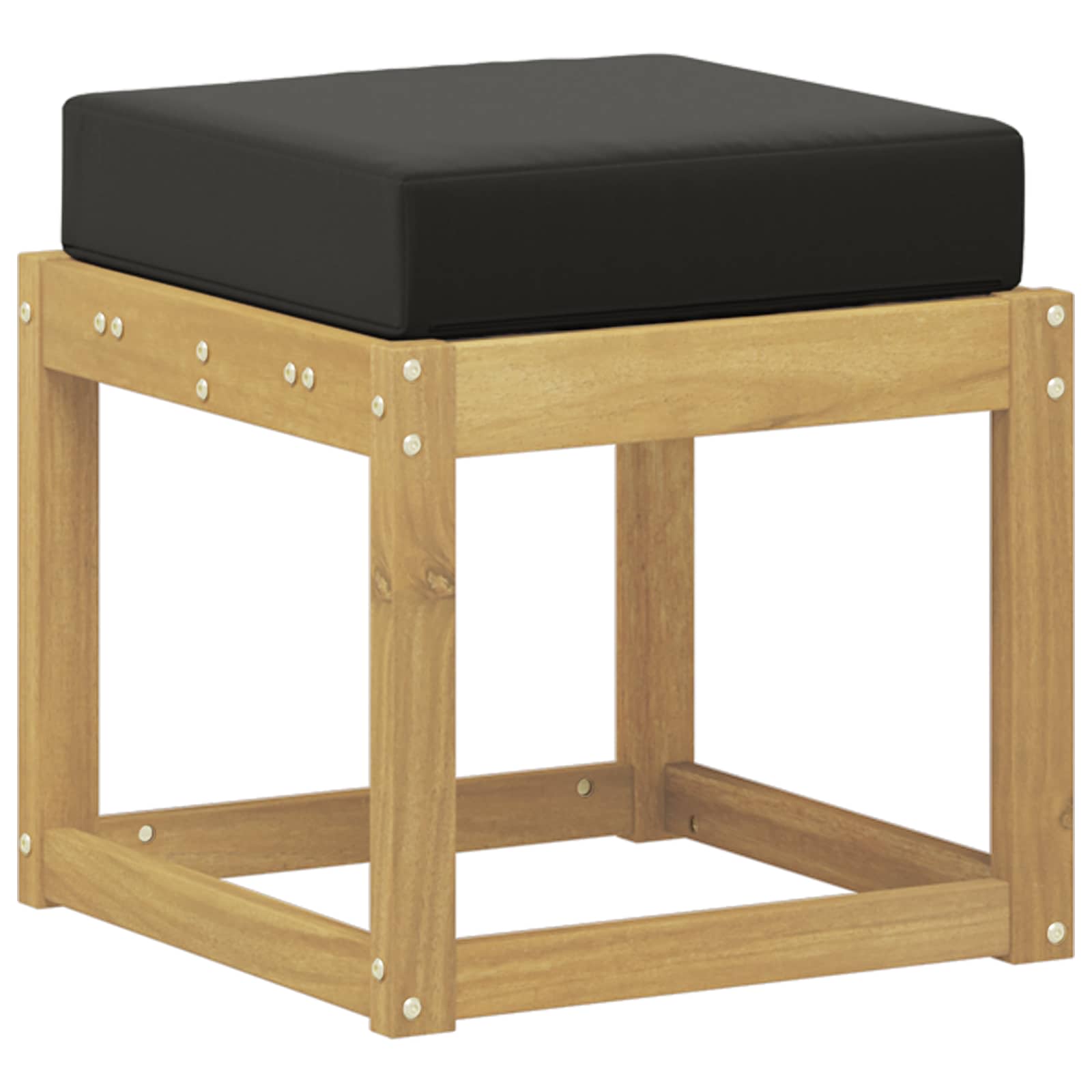 Buitenstoolbank Wit 43 x 43 x 45 cm Massief Acaciahout is nu te koop bij PeponiXL, paradijselijk wonen!