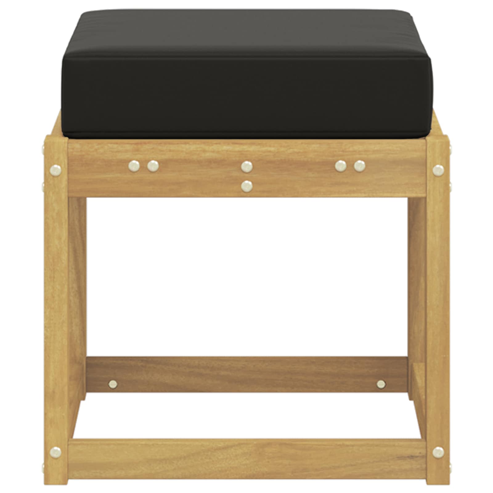 Buitenstoolbank Wit 43 x 43 x 45 cm Massief Acaciahout is nu te koop bij PeponiXL, paradijselijk wonen!