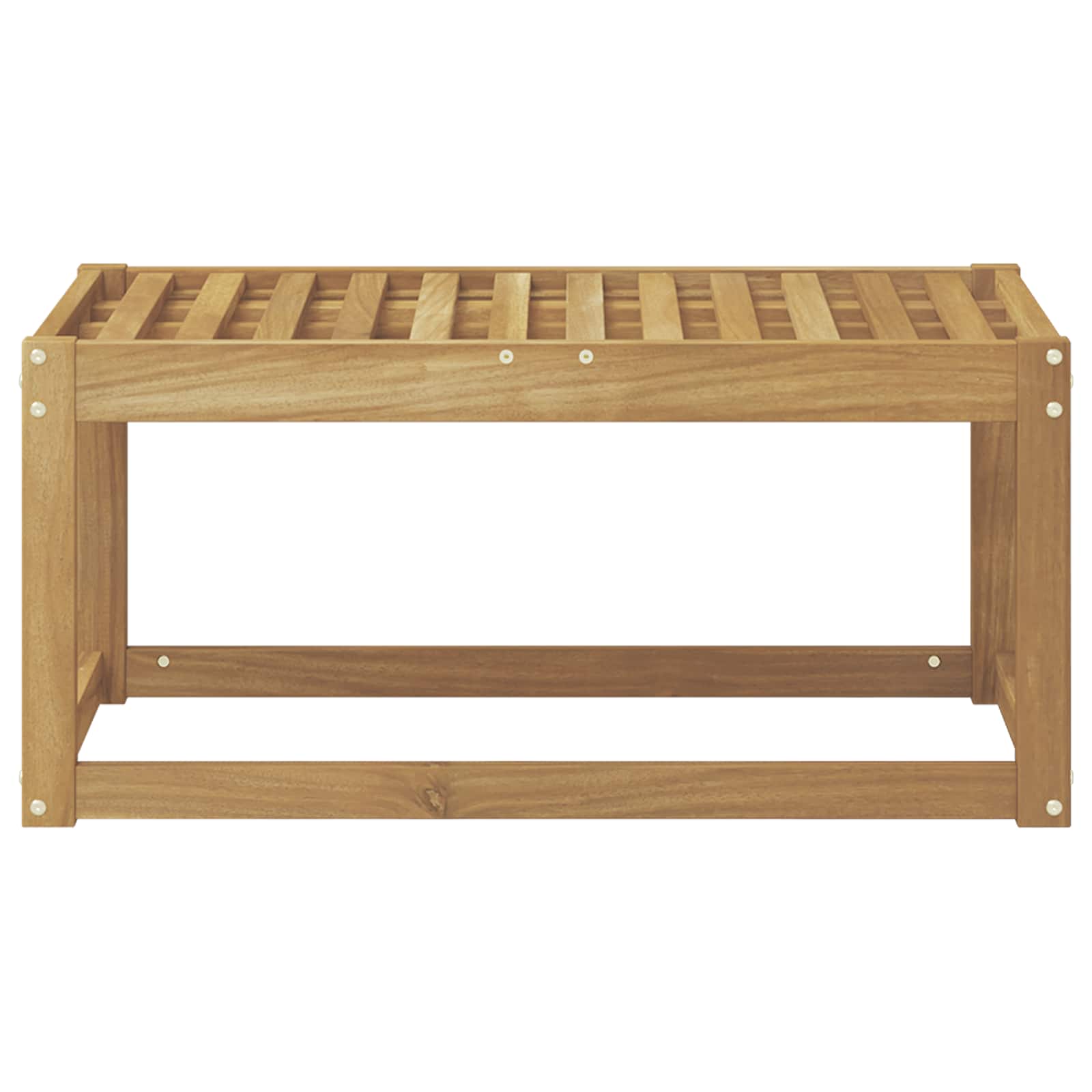 Buitenstoolbank Wit 79 x 43 x 37 cm Massief Acaciahout is nu te koop bij PeponiXL, paradijselijk wonen!