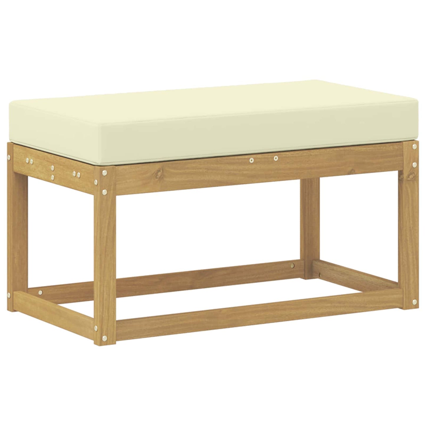 Buitenstoolbank Wit 80 x 43 x 45 cm Massief Acaciahout is nu te koop bij PeponiXL, paradijselijk wonen!