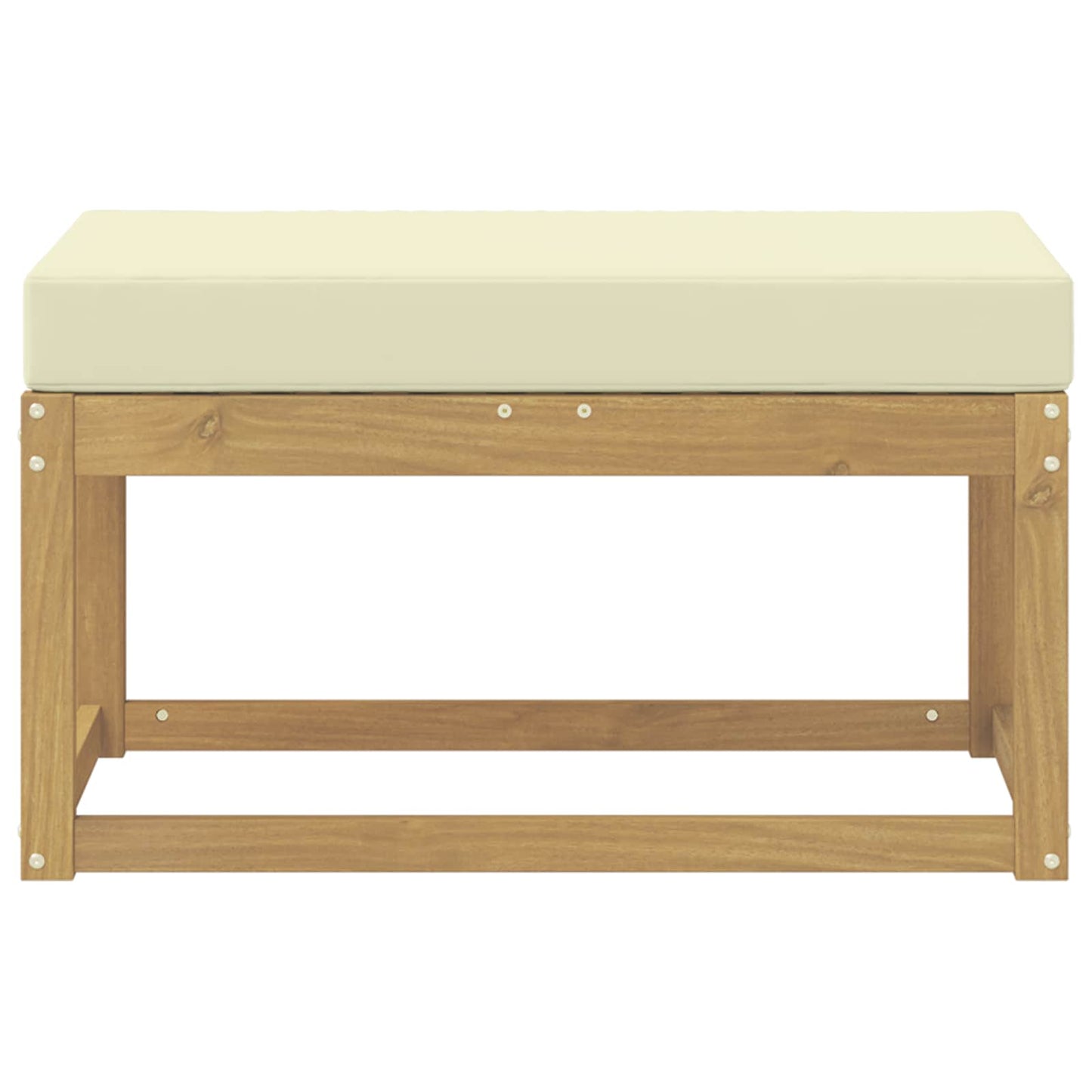 Buitenstoolbank Wit 80 x 43 x 45 cm Massief Acaciahout is nu te koop bij PeponiXL, paradijselijk wonen!