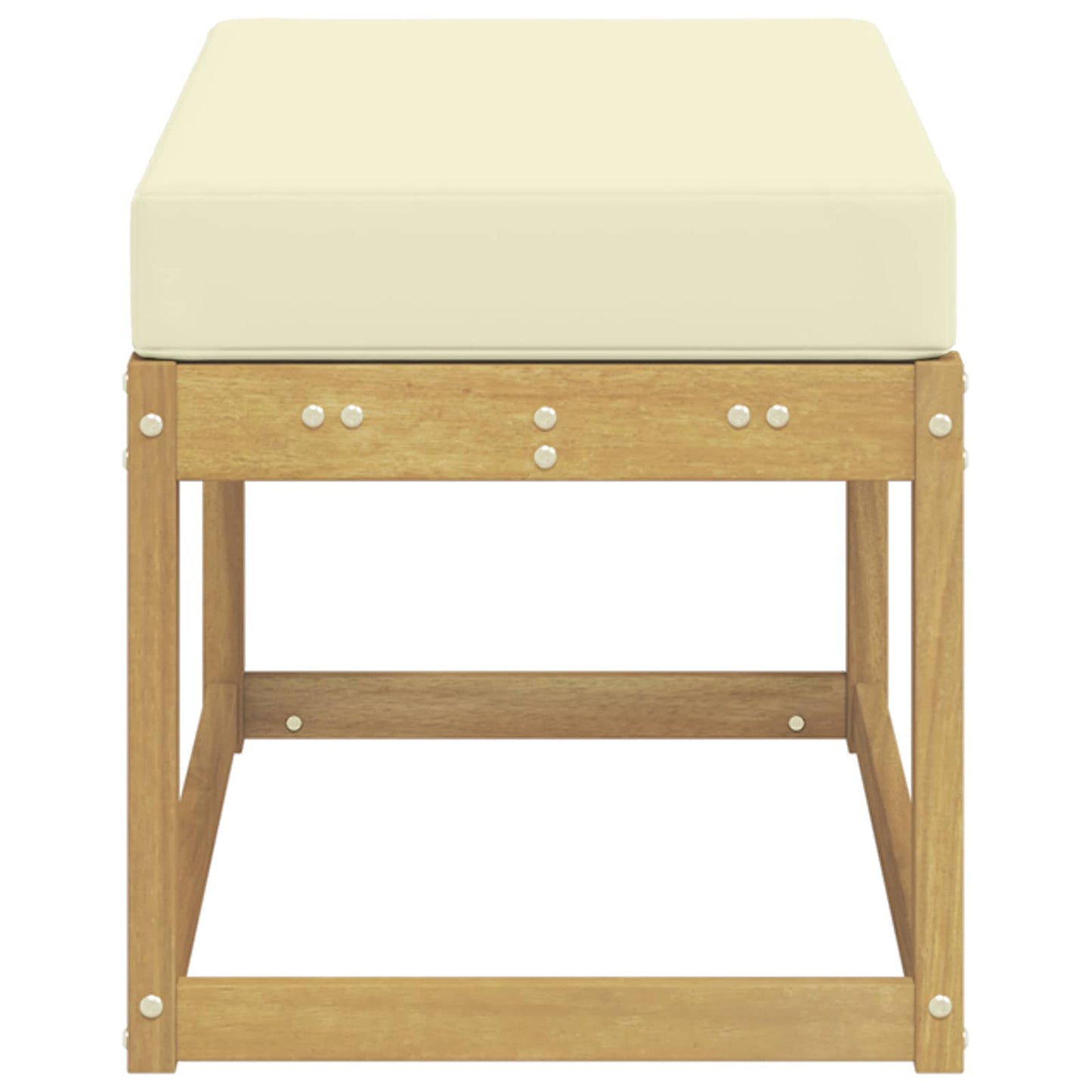 Buitenstoolbank Wit 80 x 43 x 45 cm Massief Acaciahout is nu te koop bij PeponiXL, paradijselijk wonen!