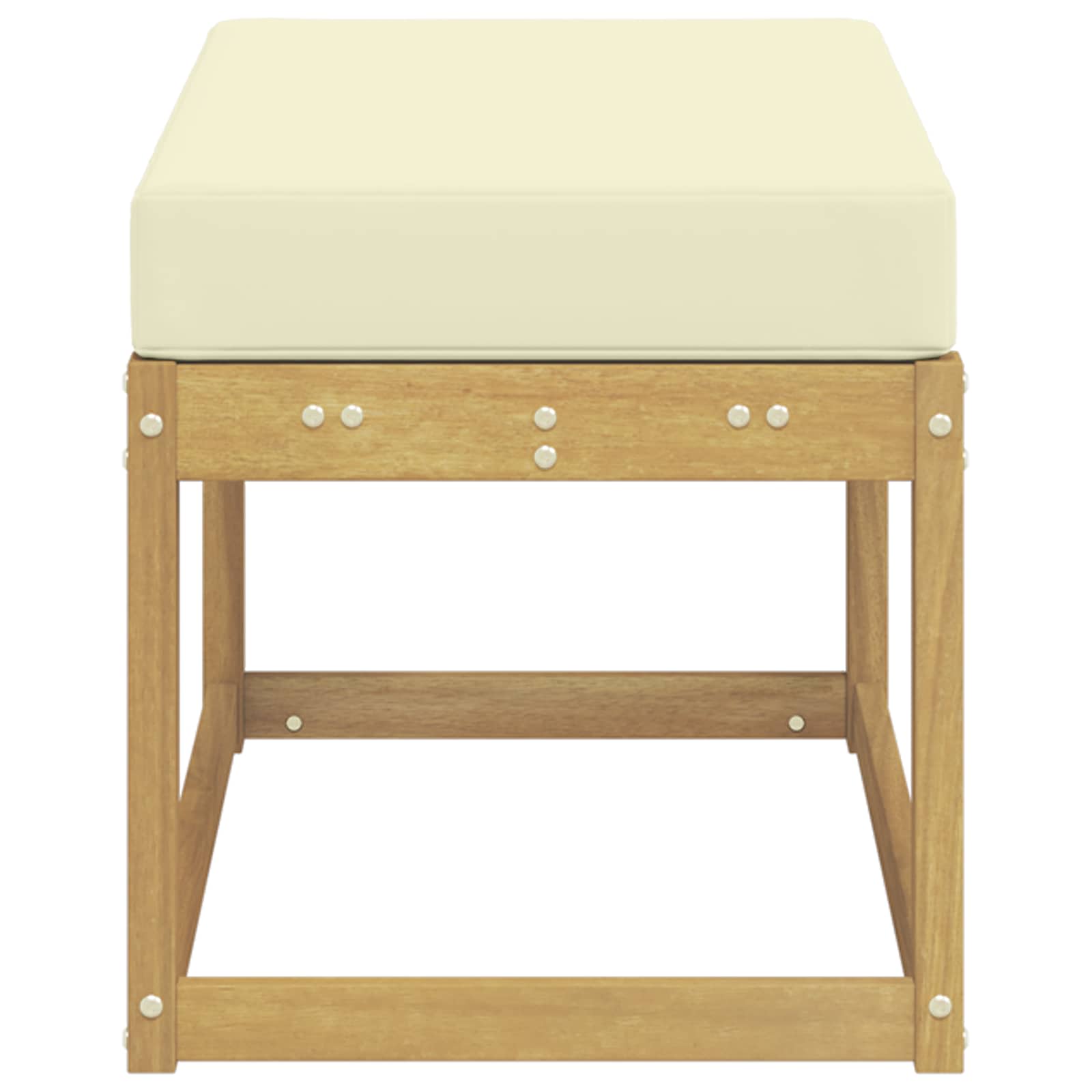 Buitenstoolbank Wit 80 x 43 x 45 cm Massief Acaciahout is nu te koop bij PeponiXL, paradijselijk wonen!
