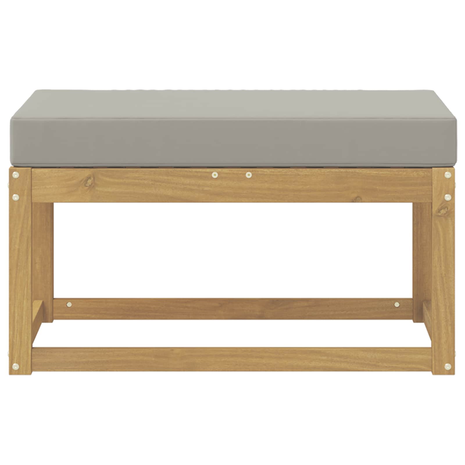 Buitenstoolbank Wit 80 x 43 x 45 cm Massief Acaciahout is nu te koop bij PeponiXL, paradijselijk wonen!
